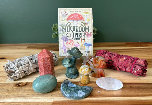 Rooted Realms 🍄 Grounding Crystal Kit | Earth Wisdom • Stability • Protection