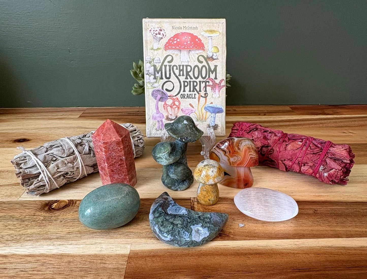 Rooted Realms 🍄 Grounding Crystal Kit | Earth Wisdom • Stability • Protection