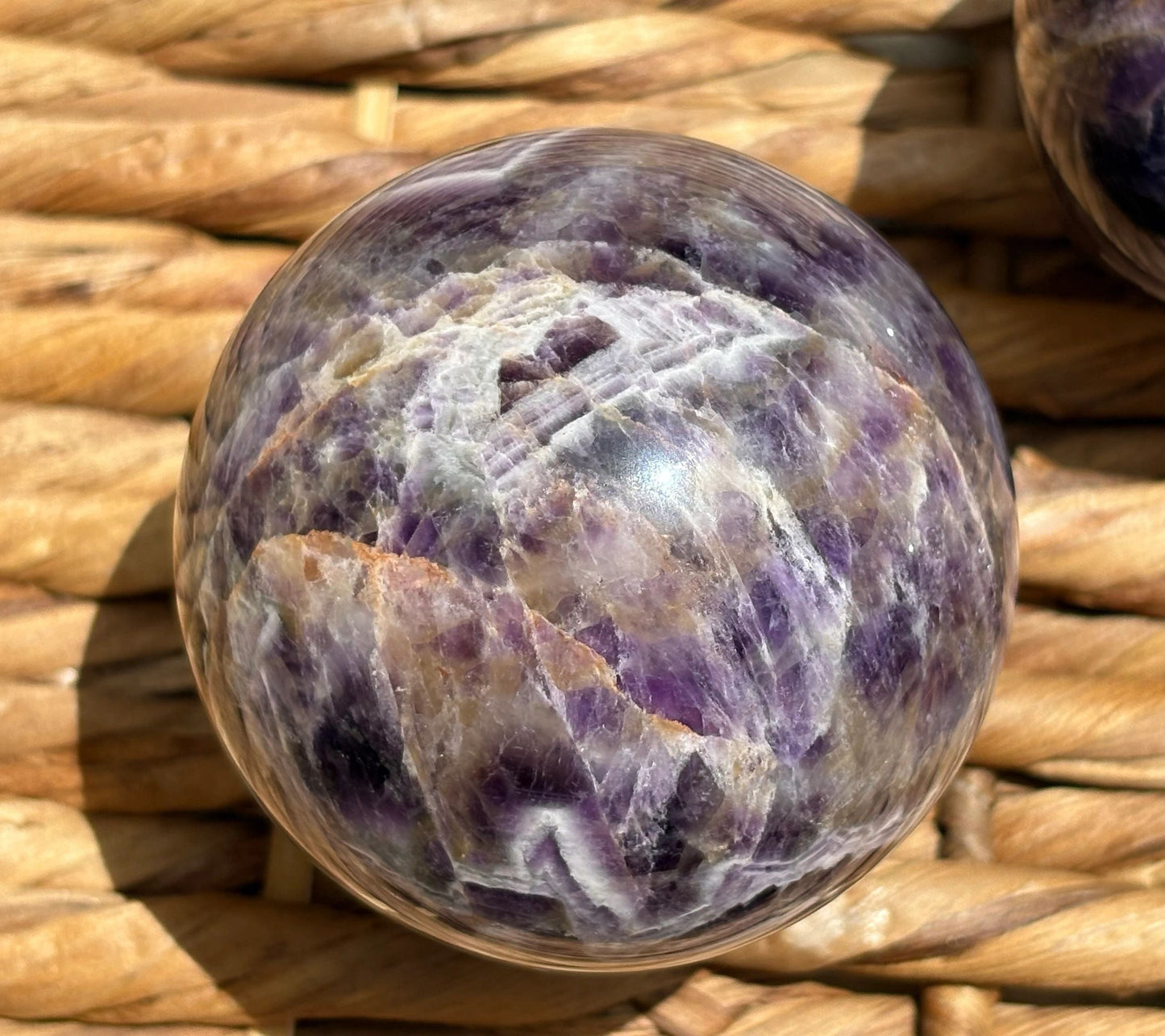 💜 Dream Amethyst Crystal Sphere – Intuition, Calm & Cosmic Wisdom