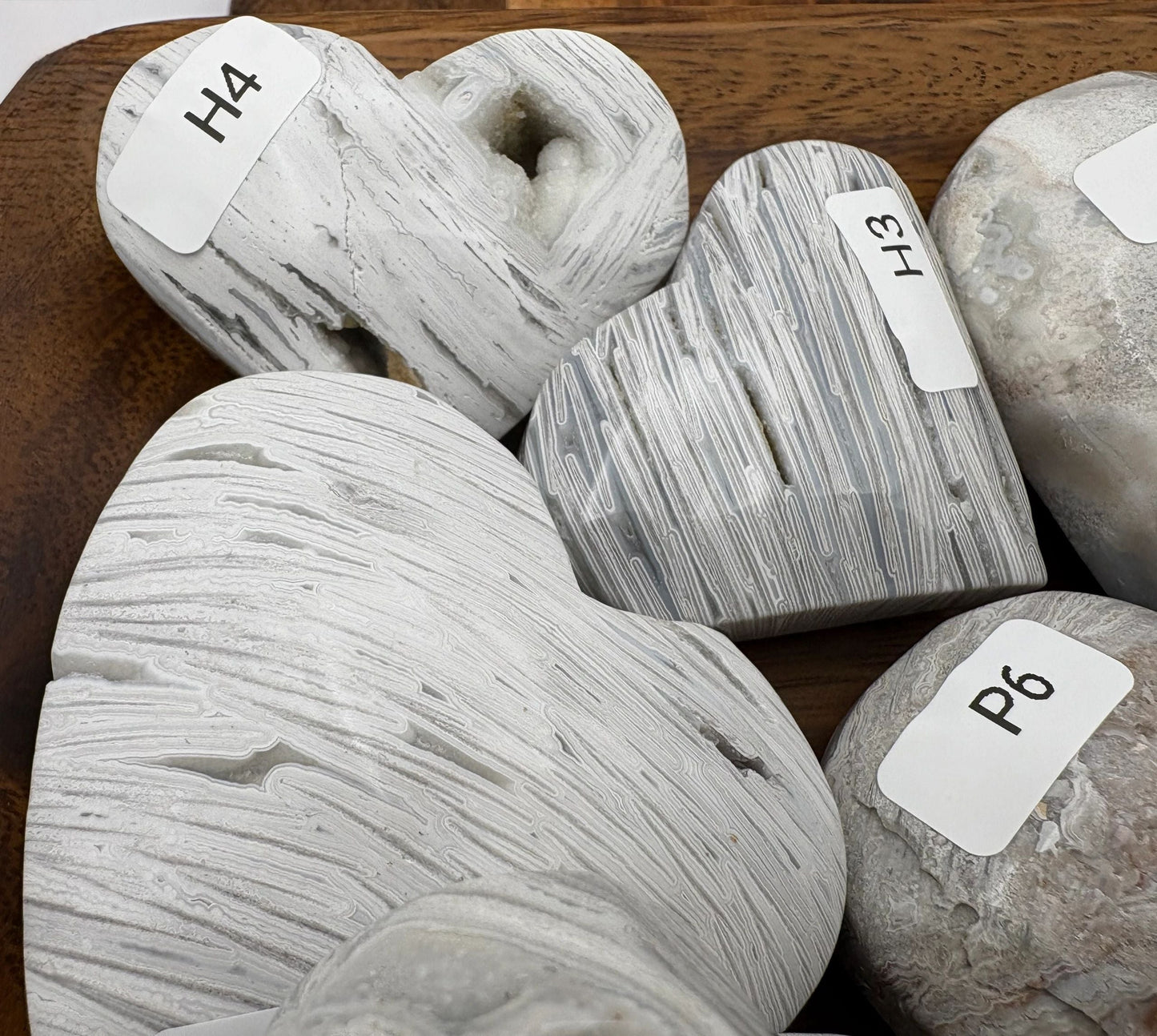 🤍 White Crazy Lace Agate Hearts & Palmstones – Grounding, Calm & Earthy Harmony | Choose Your Piece