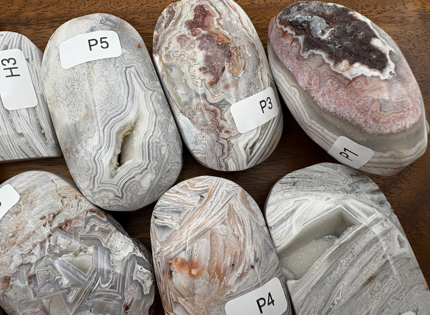 🤍 White Crazy Lace Agate Hearts & Palmstones – Grounding, Calm & Earthy Harmony | Choose Your Piece