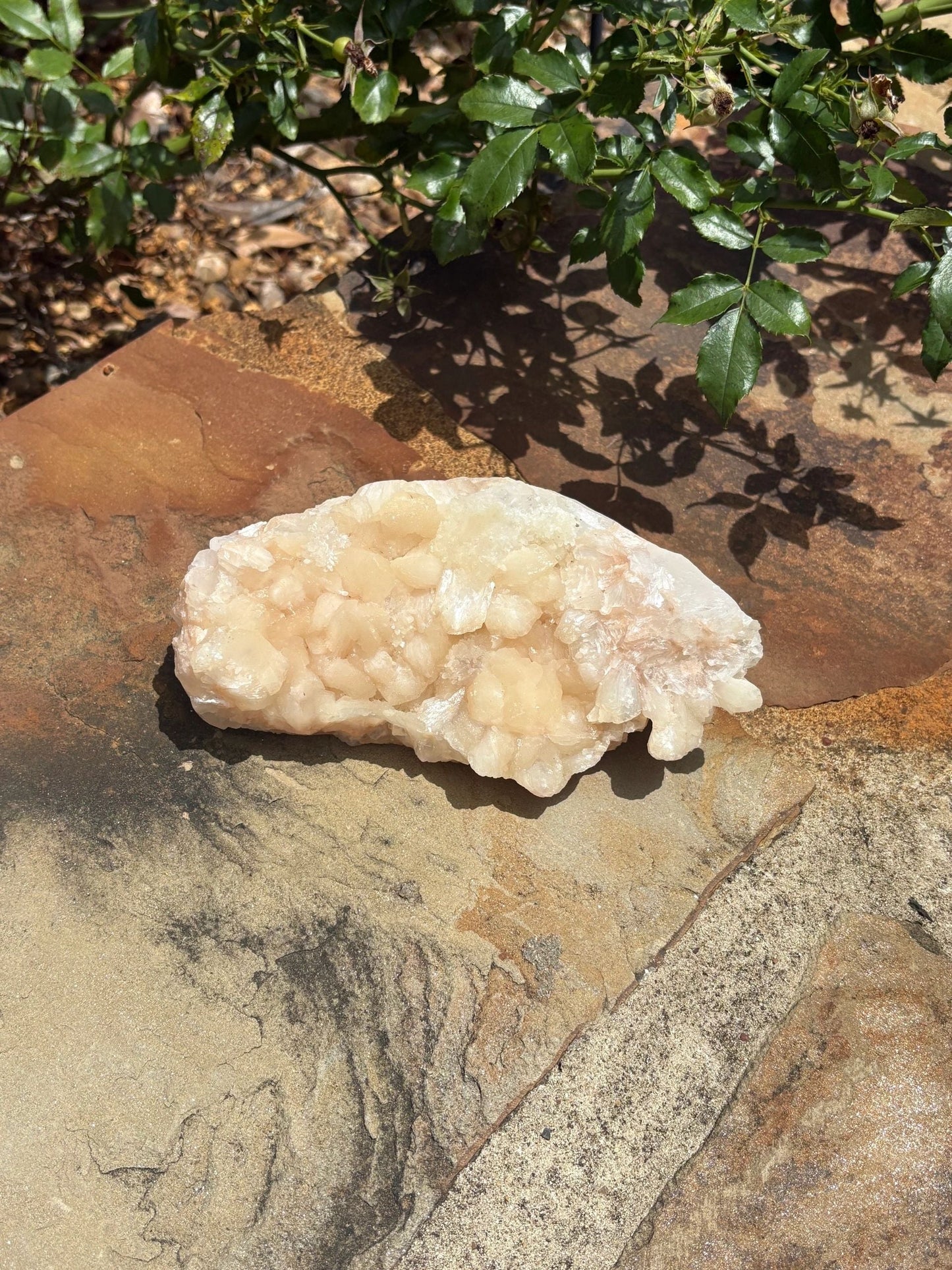 🤍 Raw Stilbite Cluster – Inner Peace, Intuition & Heart-Centered Healing