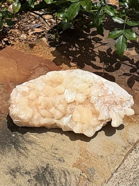 🤍 Raw Stilbite Cluster – Inner Peace, Intuition & Heart-Centered Healing