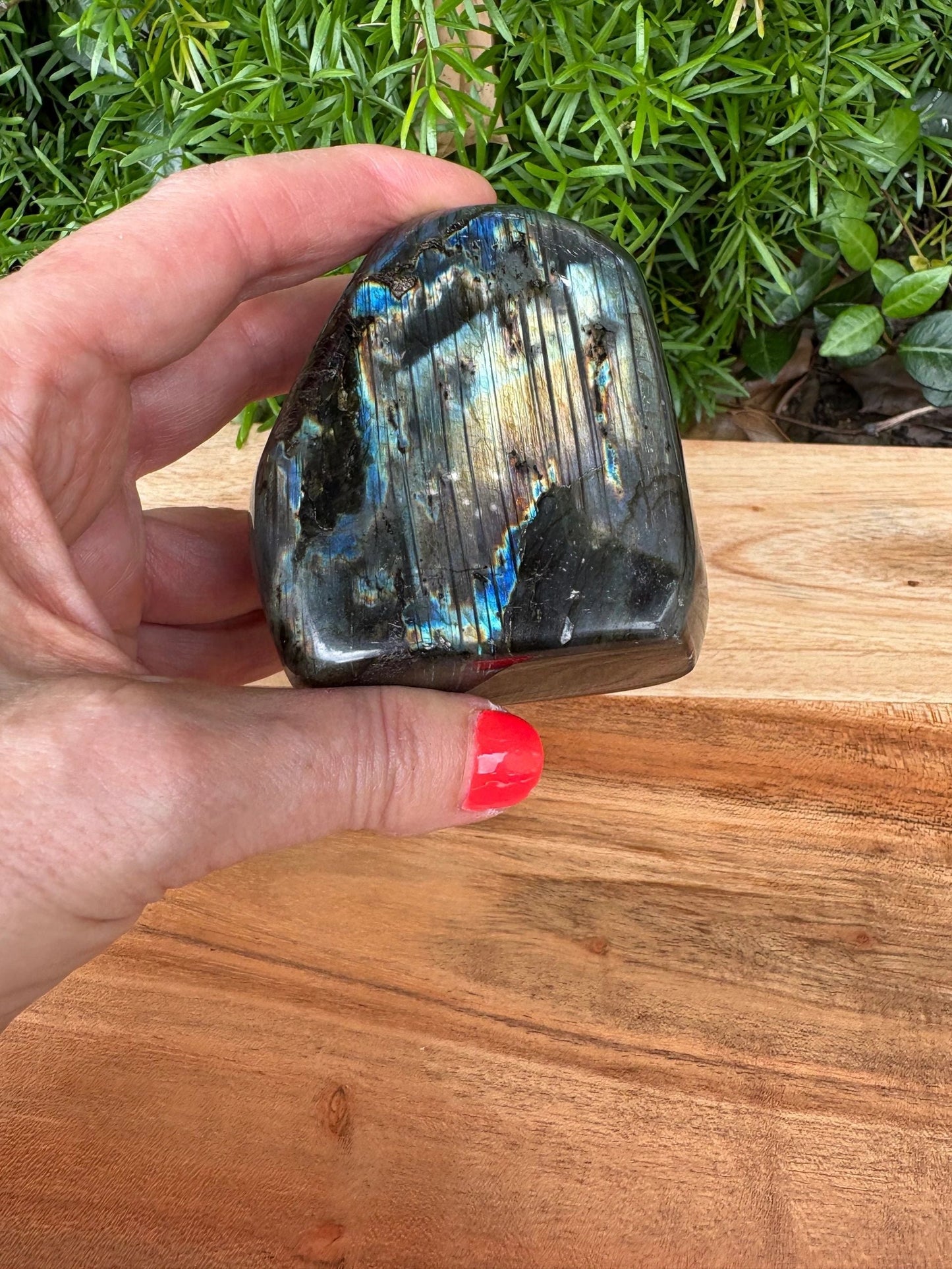 High Quality Double Sided Rainbow Labradorite Crystal Free Form 💫 Intuition • Radiance • Energetic Shielding