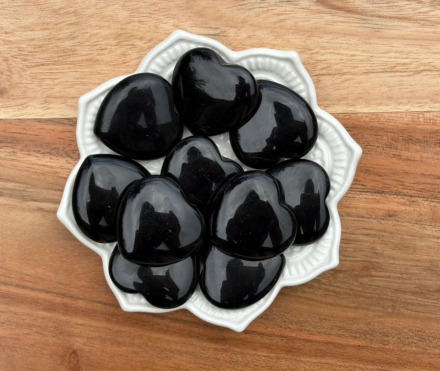 ✨🖤 Polished Black Obsidian Heart – Protection, Grounding & Energetic Armor