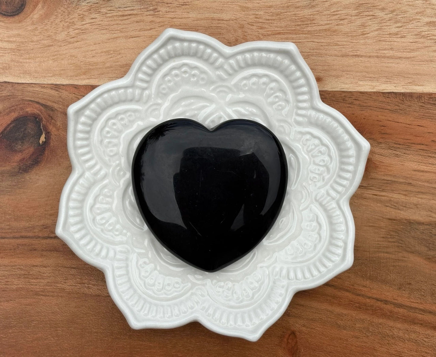 ✨🖤 Polished Black Obsidian Heart – Protection, Grounding & Energetic Armor