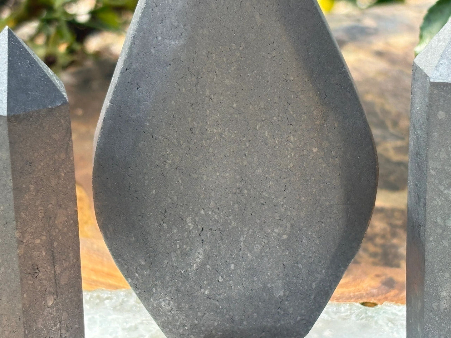 🔥 Unpolished Shungite Flame & Tower Set – Protection, Purification & Power Grounding