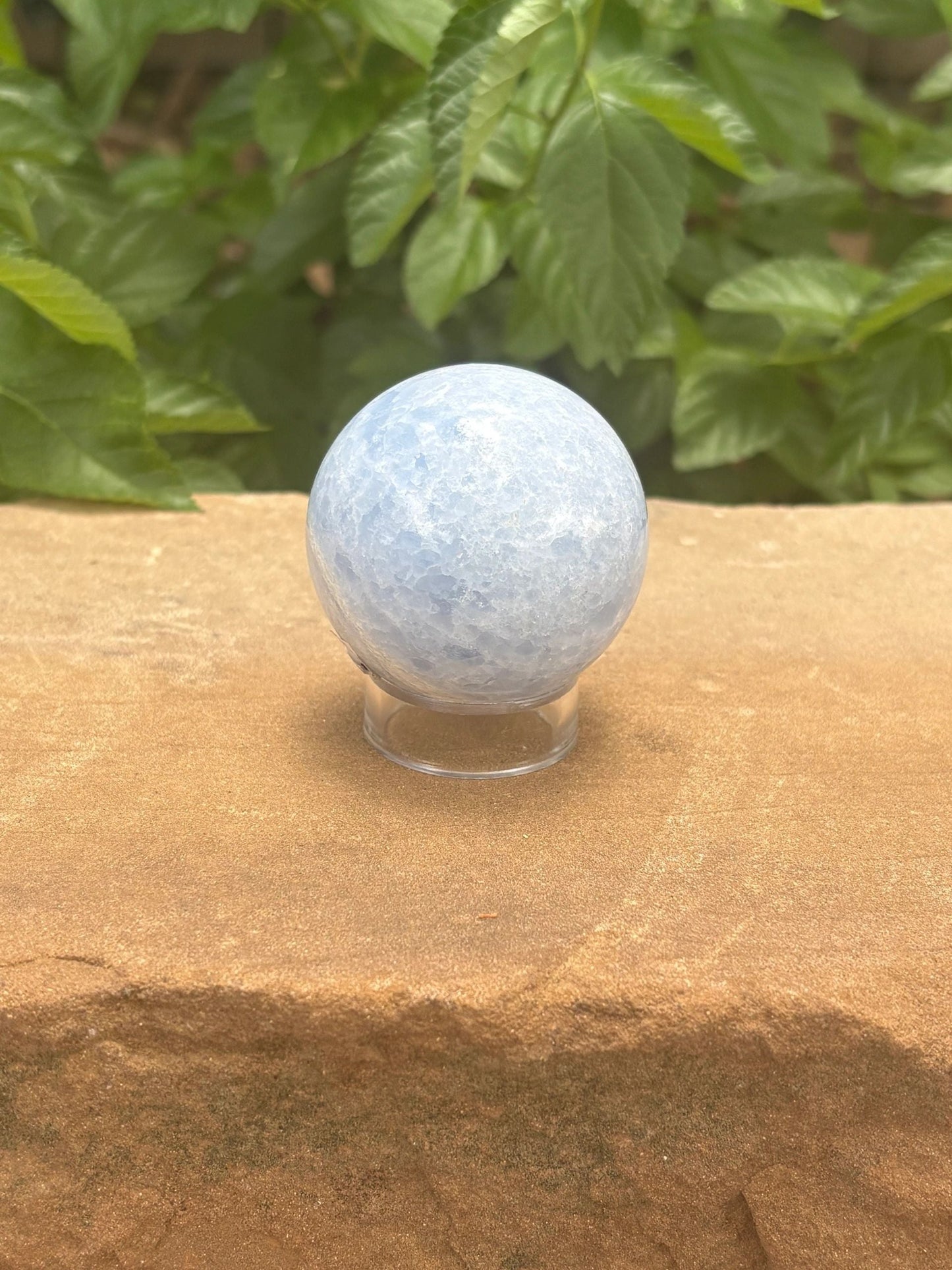 Blue Calcite Sphere Calm Wave | Emotional Balance, Gentle Clarity & Soothing Flow