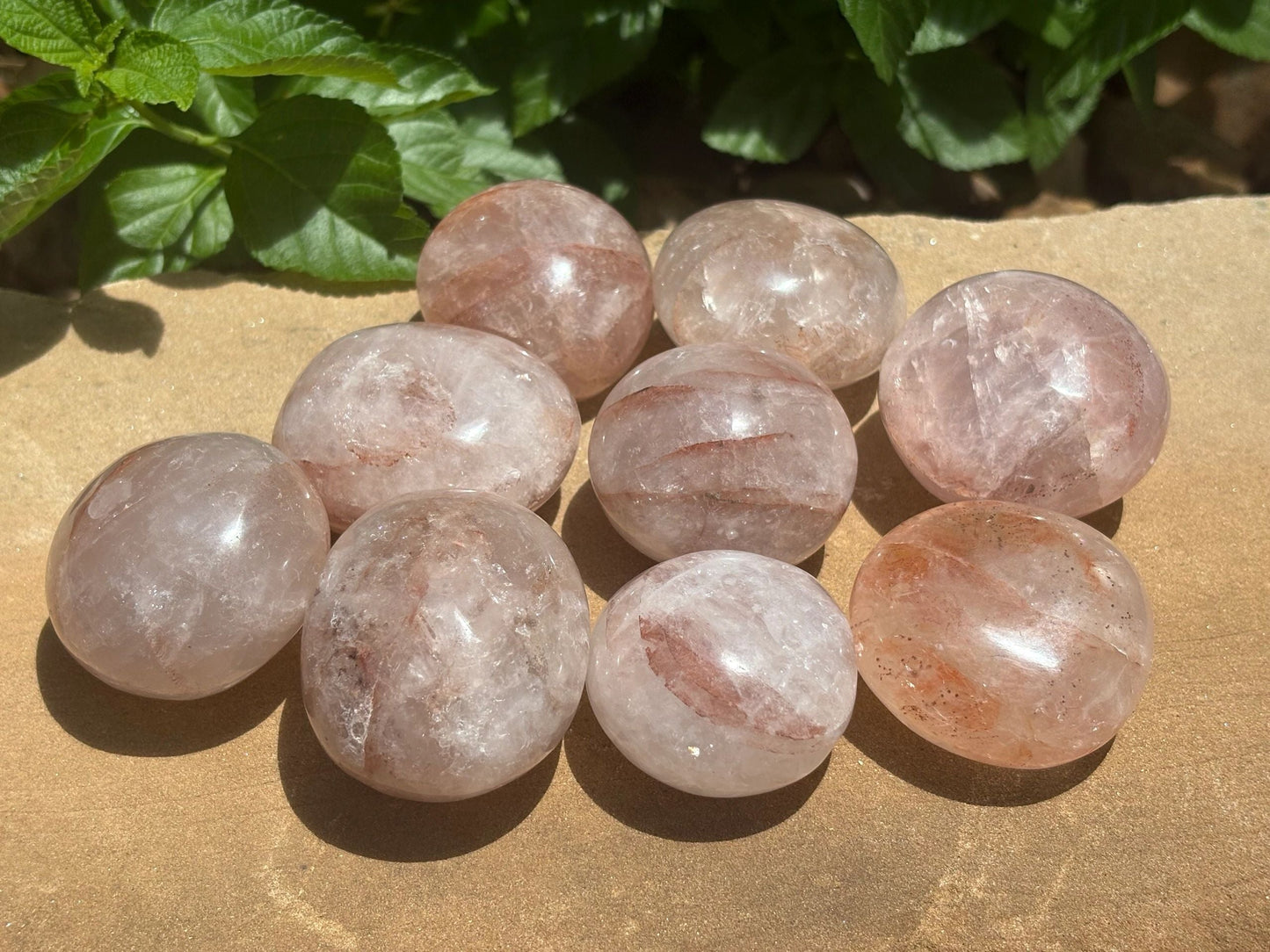 🔥✨ Hematoid (Golden Healer) Tumbled Palm Stones — Thick & Radiant Soul Fire | Clarity, Healing & Empowered Transformation