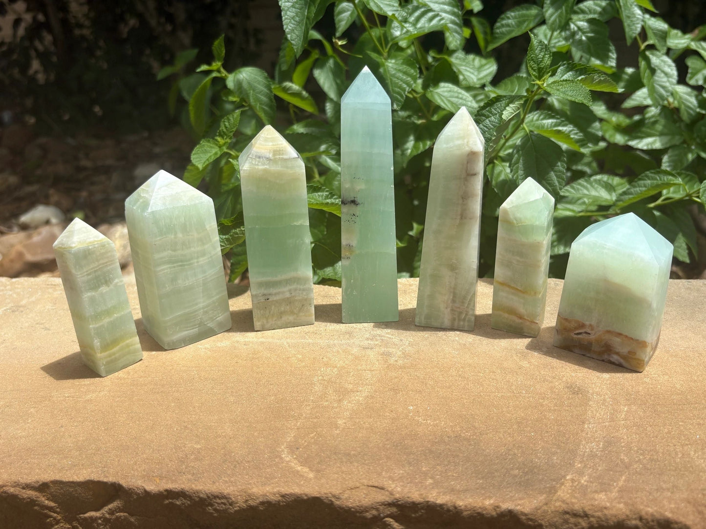 🌊 Caribbean Blue Calcite Towers – Calm, Emotional Healing & Oceanic Clarity