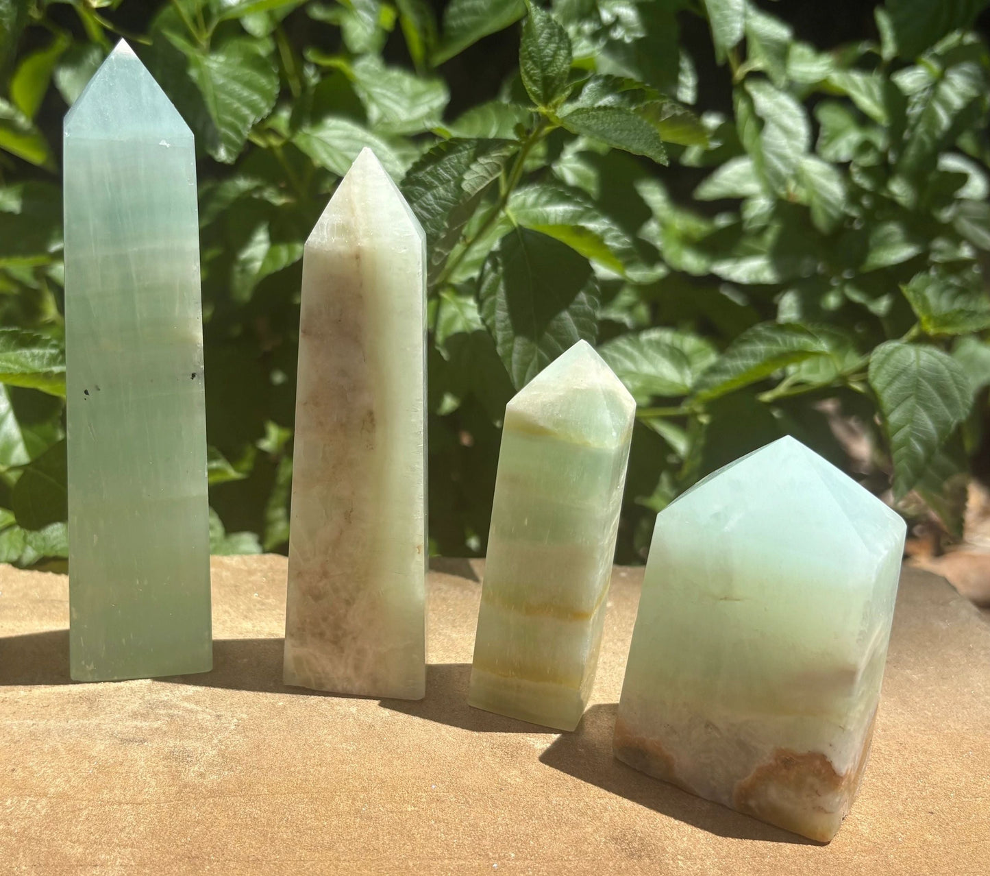 🌊 Caribbean Blue Calcite Towers – Calm, Emotional Healing & Oceanic Clarity