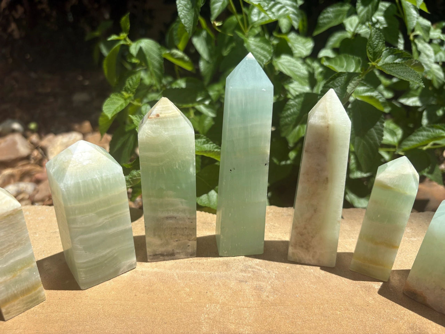 🌊 Caribbean Blue Calcite Towers – Calm, Emotional Healing & Oceanic Clarity