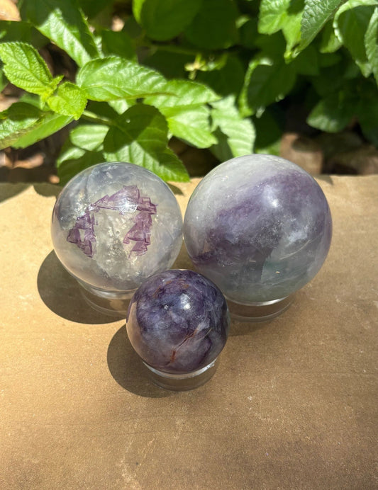 🌈✨💜 Fluorite Sphere – Clarity, Flow & Aura Glow | Choose Your Exact Sphere