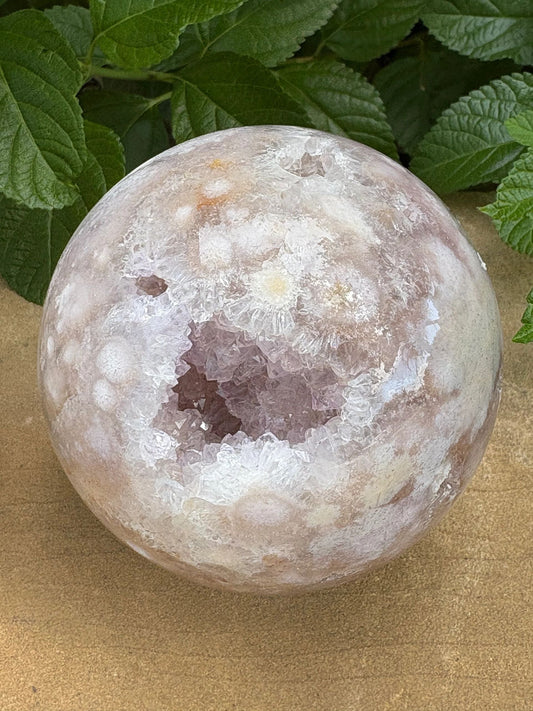 Pink Amethyst Crystal Sphere – Growth • Inspiration • Emotional Healing Petal Bloom | Dream Builder | Soft Soul Power
