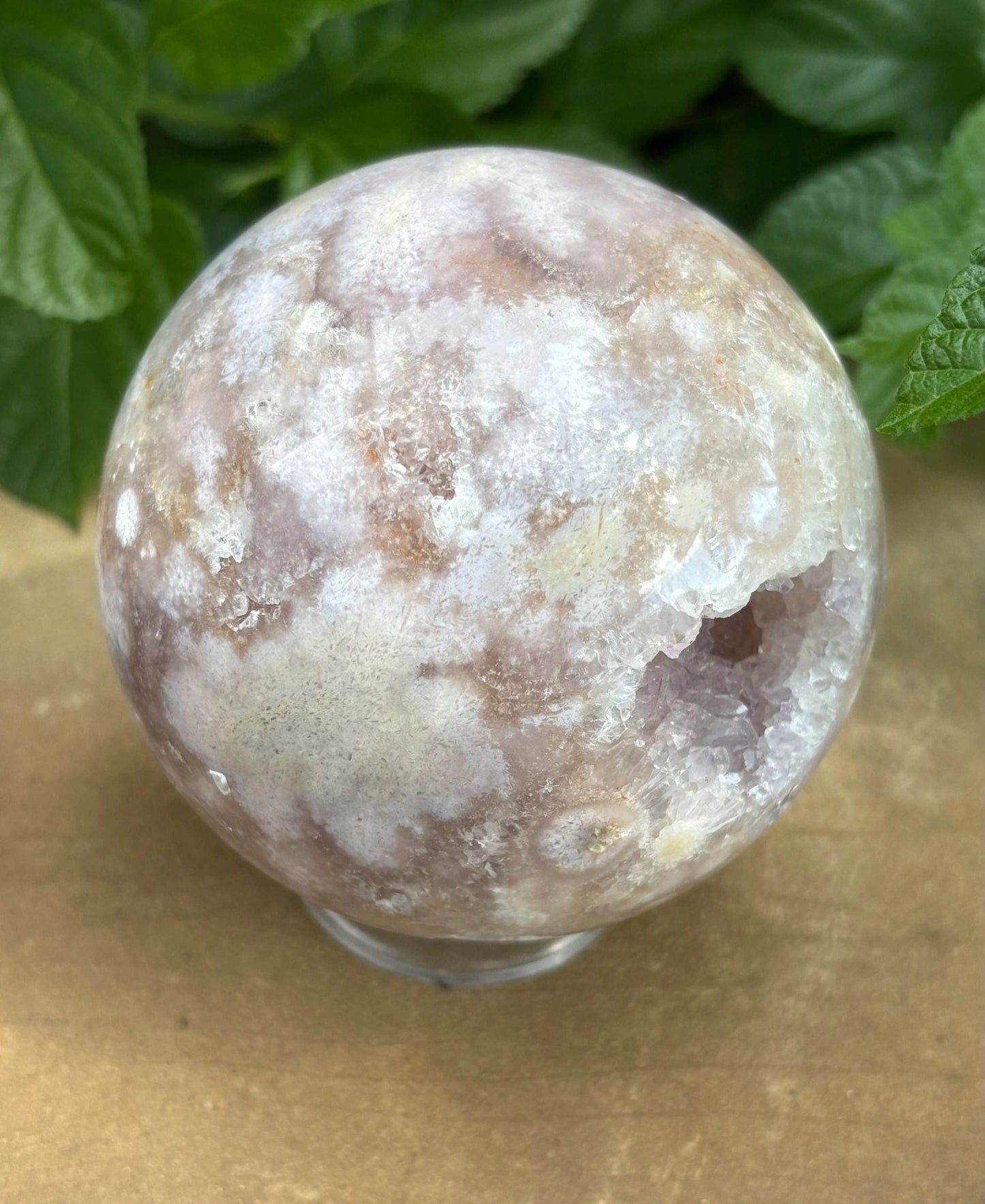 Argentinian Pink Amethyst Crystal Sphere – Growth • Inspiration • Emotional Healing Petal Bloom | Dream Builder | Soft Soul Power