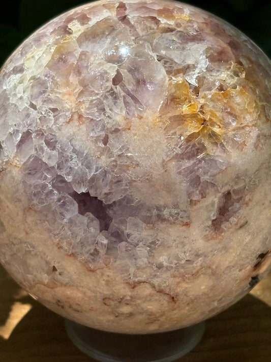 🌸 2.5 lbs Pink Amethyst Geode Sphere Druzy -Ball– Love • Serenity • Inner Balance