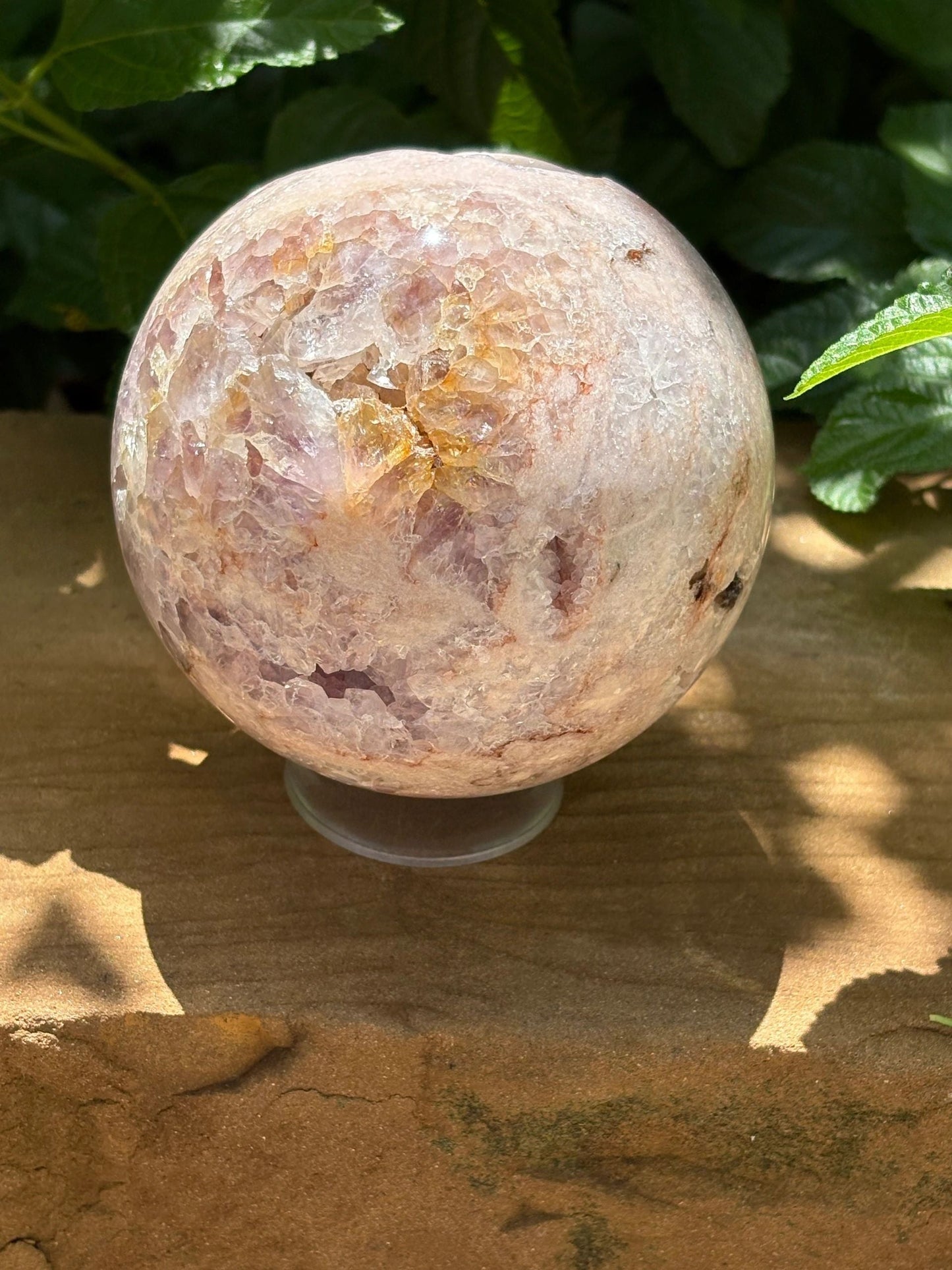 🌸 2.5 lbs Pink Amethyst Geode Sphere Druzy -Ball– Love • Serenity • Inner Balance