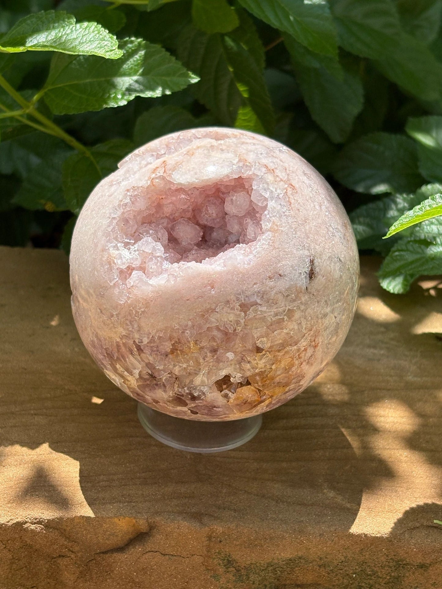 🌸 2.5 lbs Pink Amethyst Geode Sphere Druzy -Ball– Love • Serenity • Inner Balance