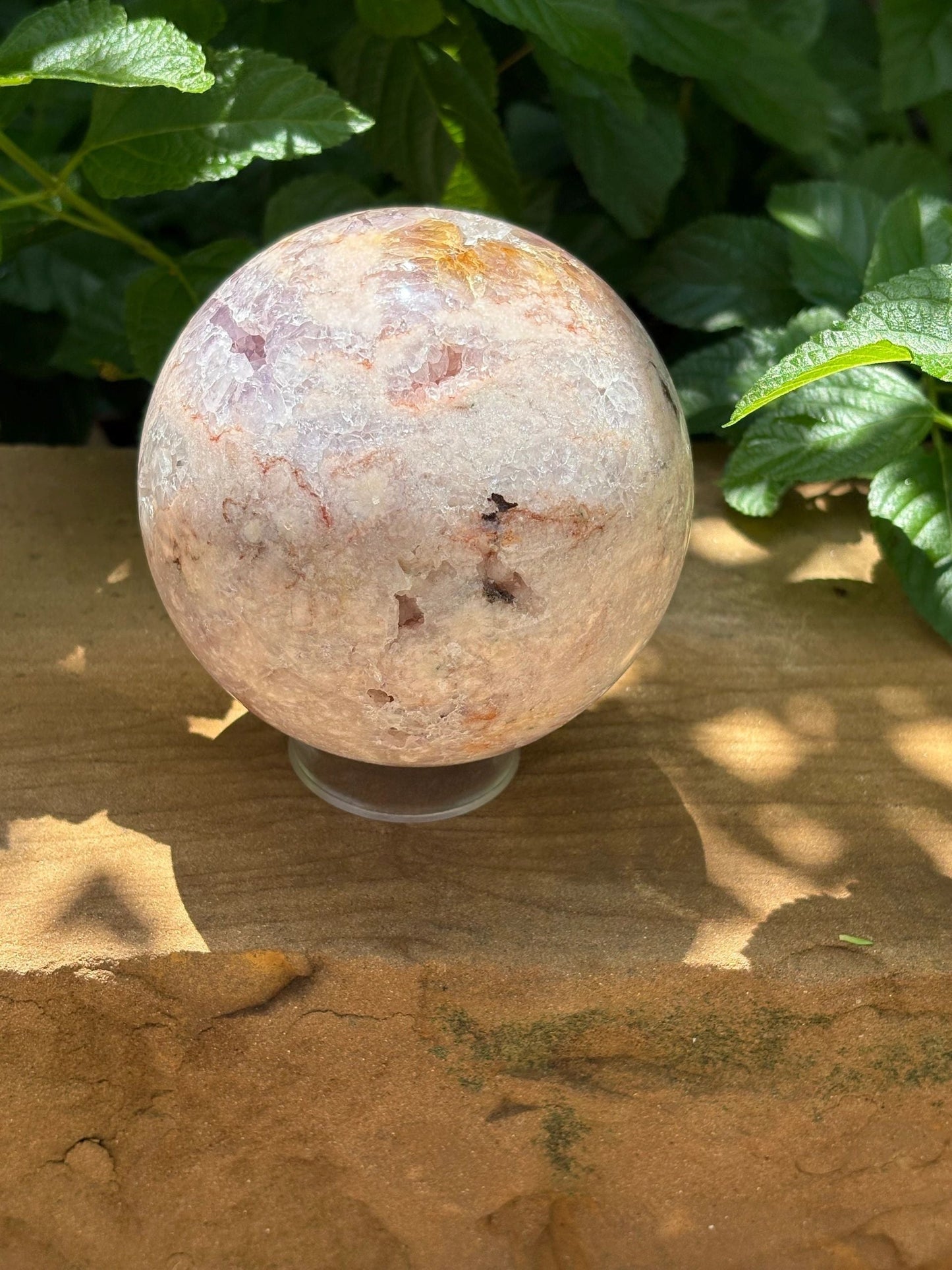 🌸 2.5 lbs Pink Amethyst Geode Sphere Druzy -Ball– Love • Serenity • Inner Balance