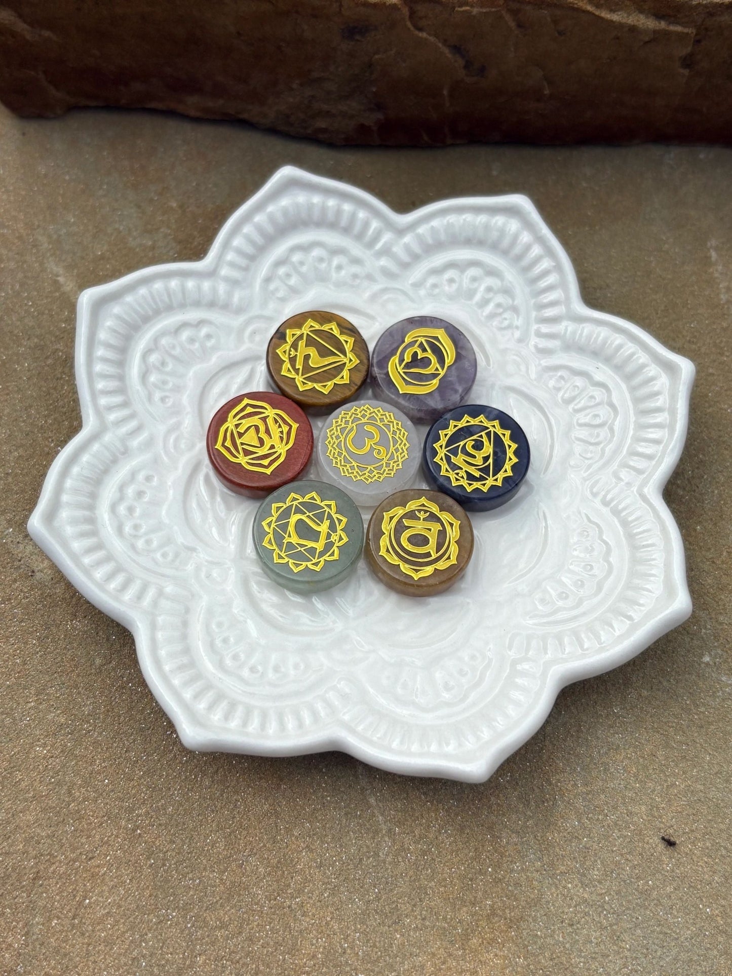 🌈 Chakra Snack Pack – Golden Energy Discs for Your Aura Balance, Chakra Alignment