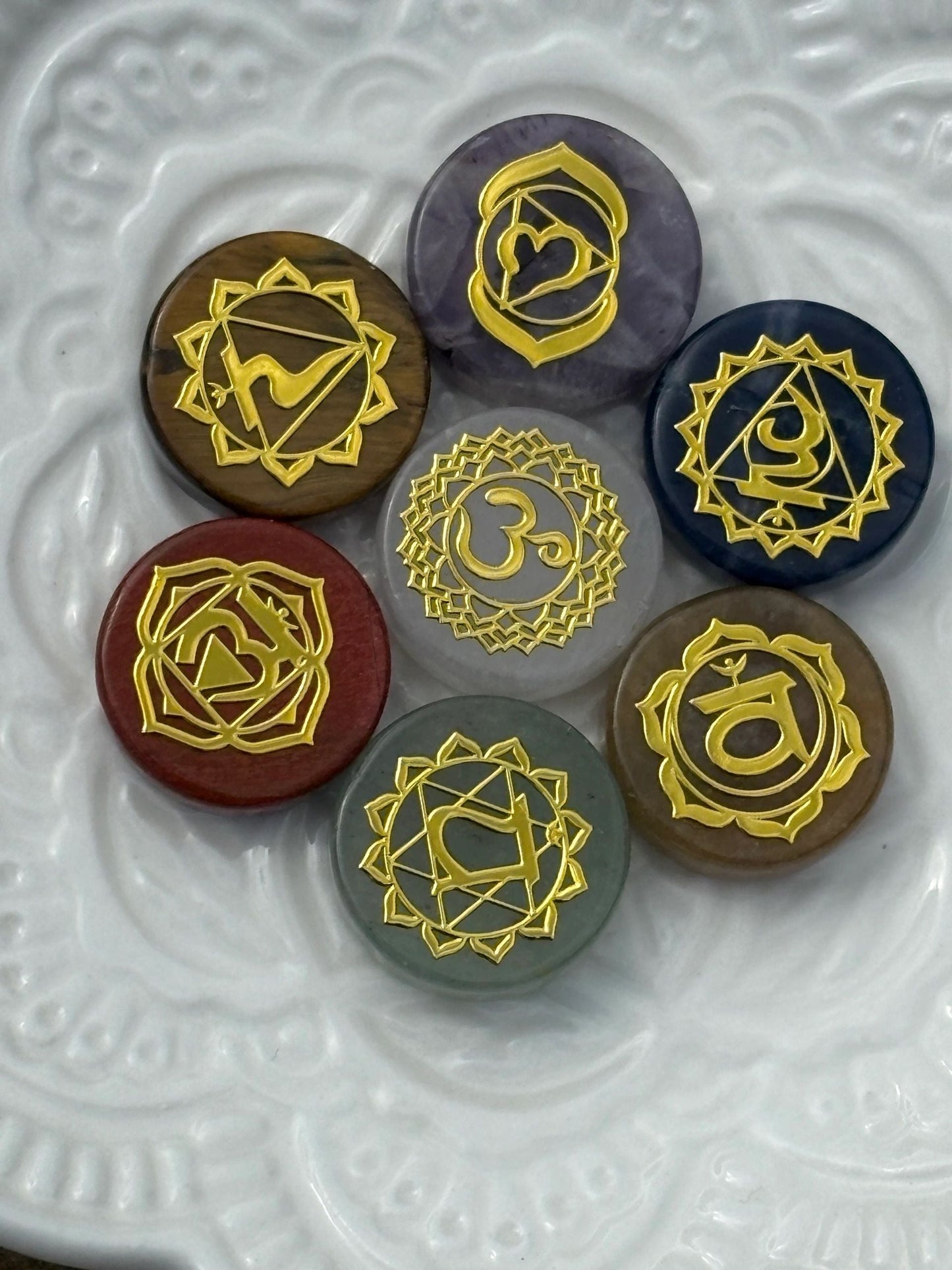 🌈 Chakra Snack Pack – Golden Energy Discs for Your Aura Balance, Chakra Alignment