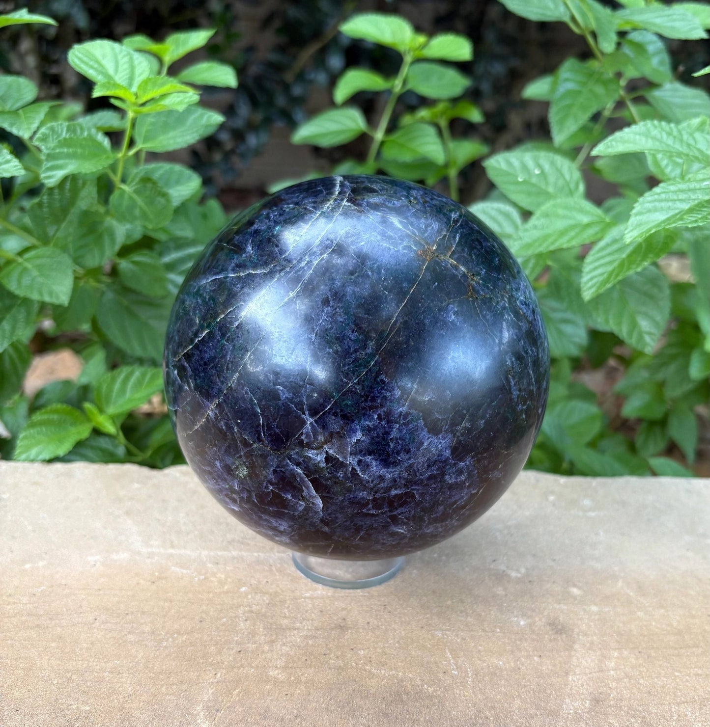 💜 Large Purple Iolite Crystal Sphere – Insight, Inner Vision & Cosmic Navigation | 7.1 lbs.