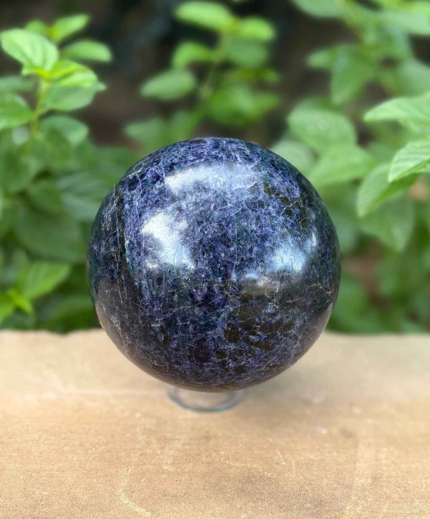 💜 Large Purple Iolite Crystal Sphere – Insight, Inner Vision & Cosmic Navigation | 7.1 lbs.