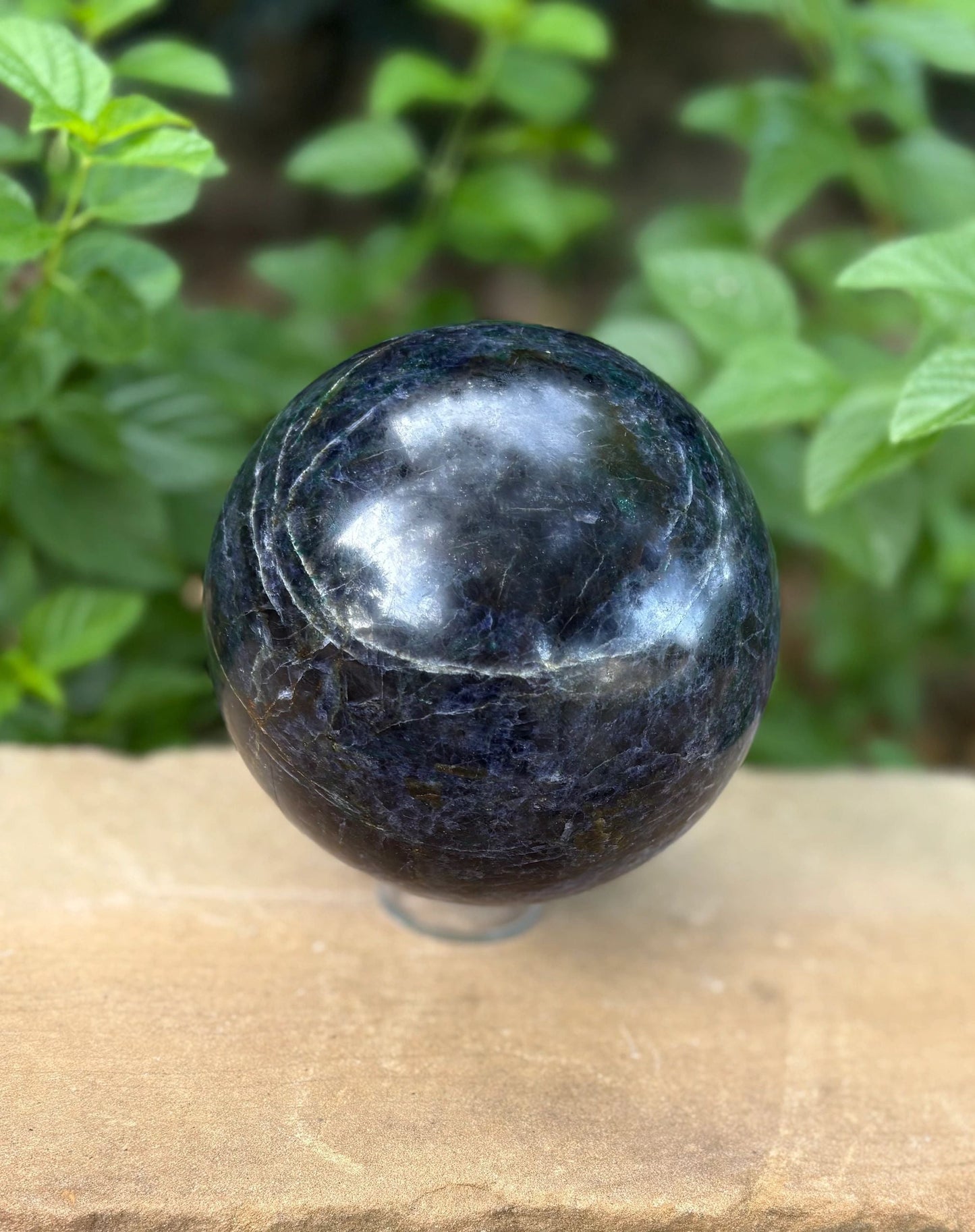 💜 Large Purple Iolite Crystal Sphere – Insight, Inner Vision & Cosmic Navigation | 7.1 lbs.