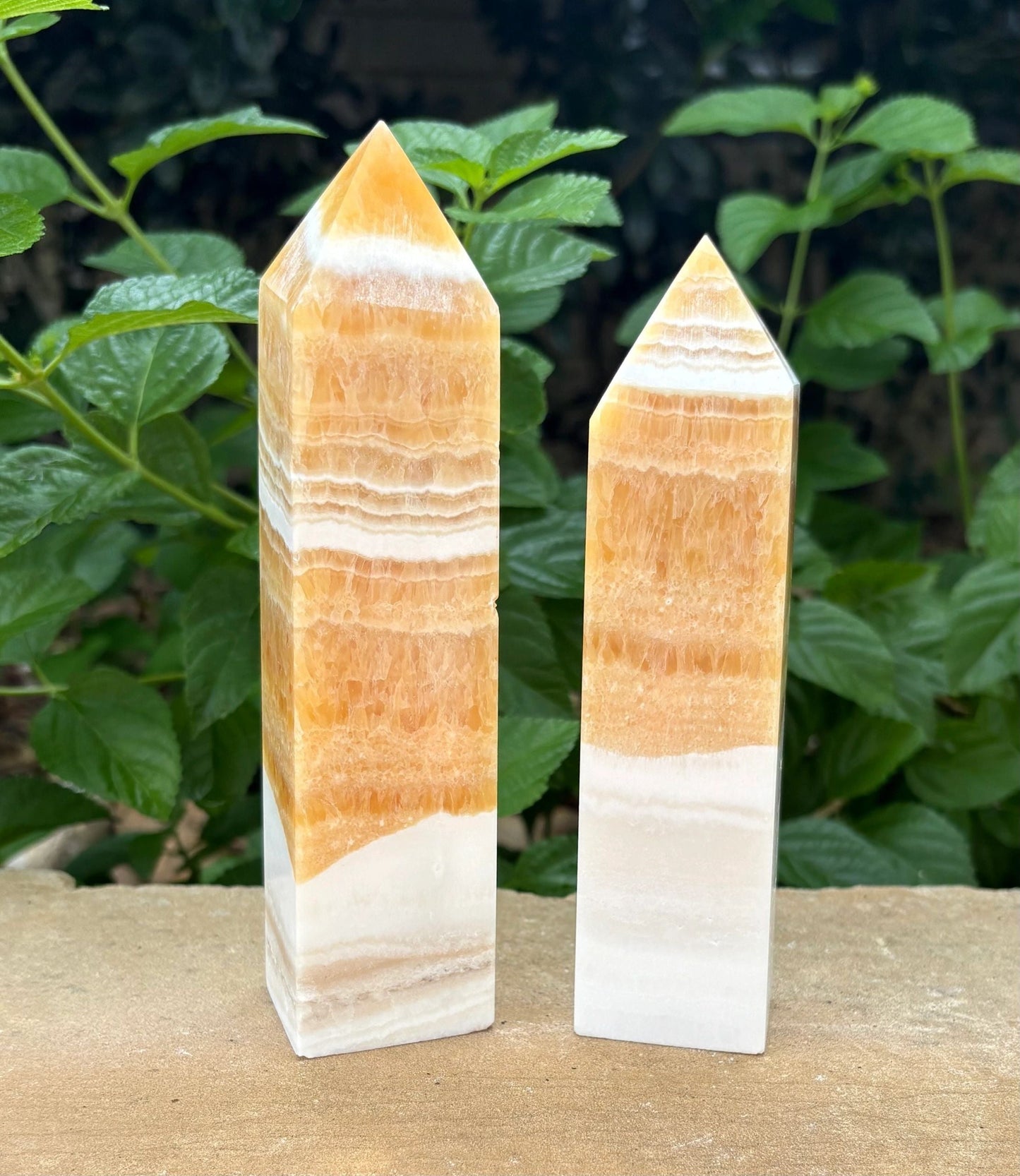🍯✨ Yellow and White Honey Calcite Towers | Bold Radiance & Steady Power Confidence | Clarity | Cosmic Glow