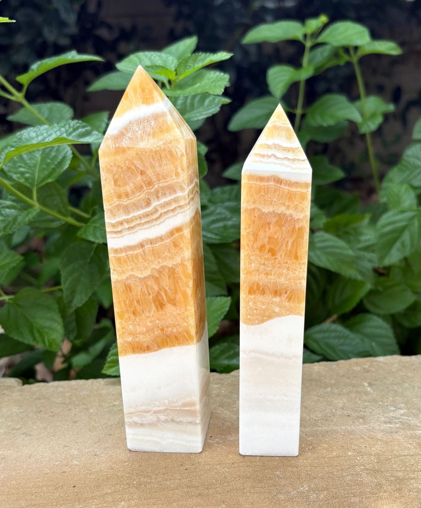 🍯✨ Yellow and White Honey Calcite Towers | Bold Radiance & Steady Power Confidence | Clarity | Cosmic Glow