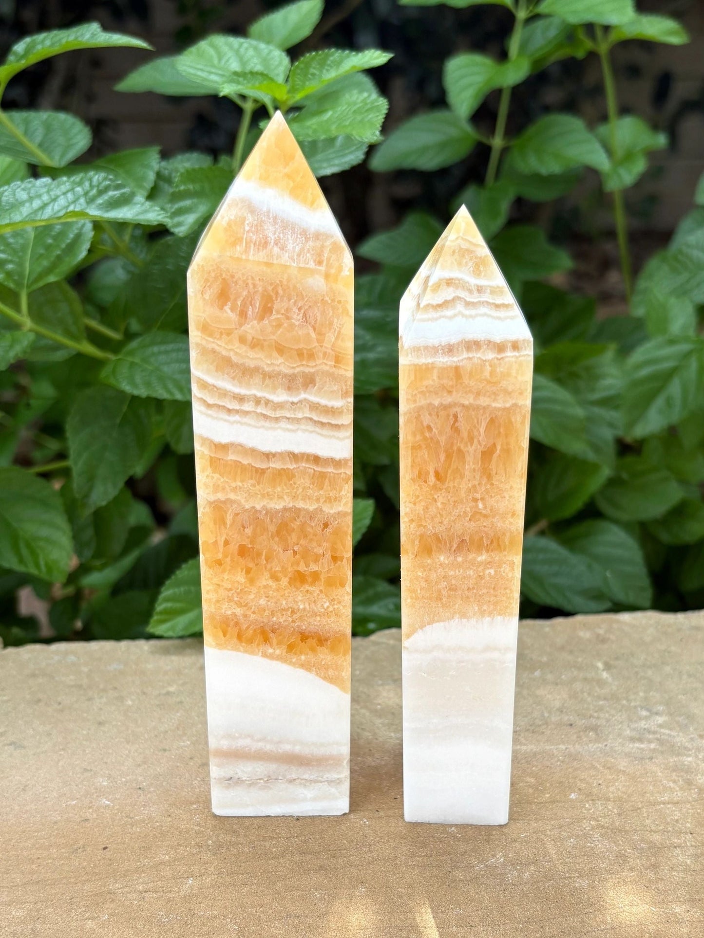 🍯✨ Yellow and White Honey Calcite Towers | Bold Radiance & Steady Power Confidence | Clarity | Cosmic Glow