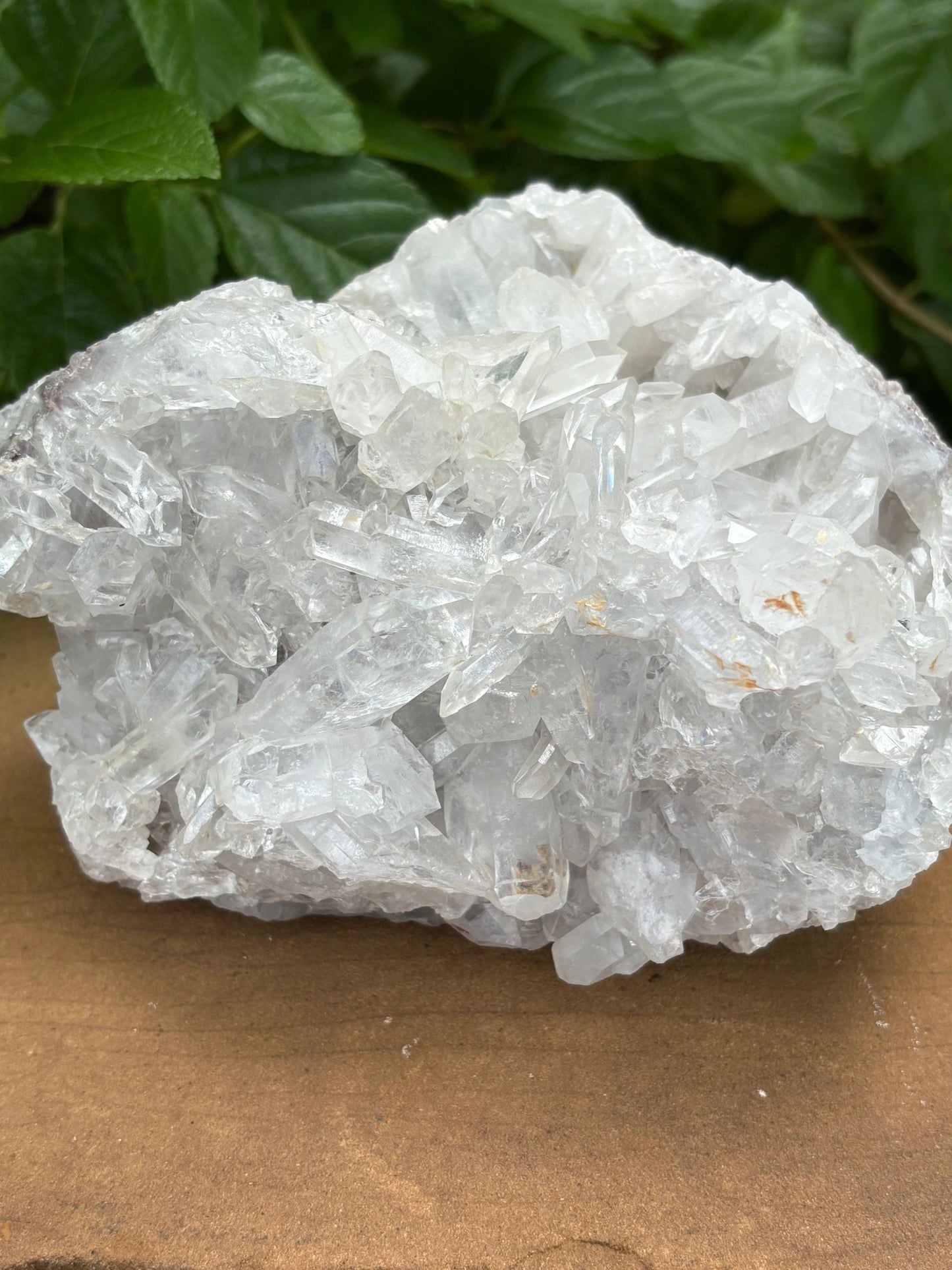 Clear Quartz Crystal Cluster — Amplification, Clarity & Prism Glow Raw, One-of-a-Kind | Over 4 lb | Rainbow Flashes