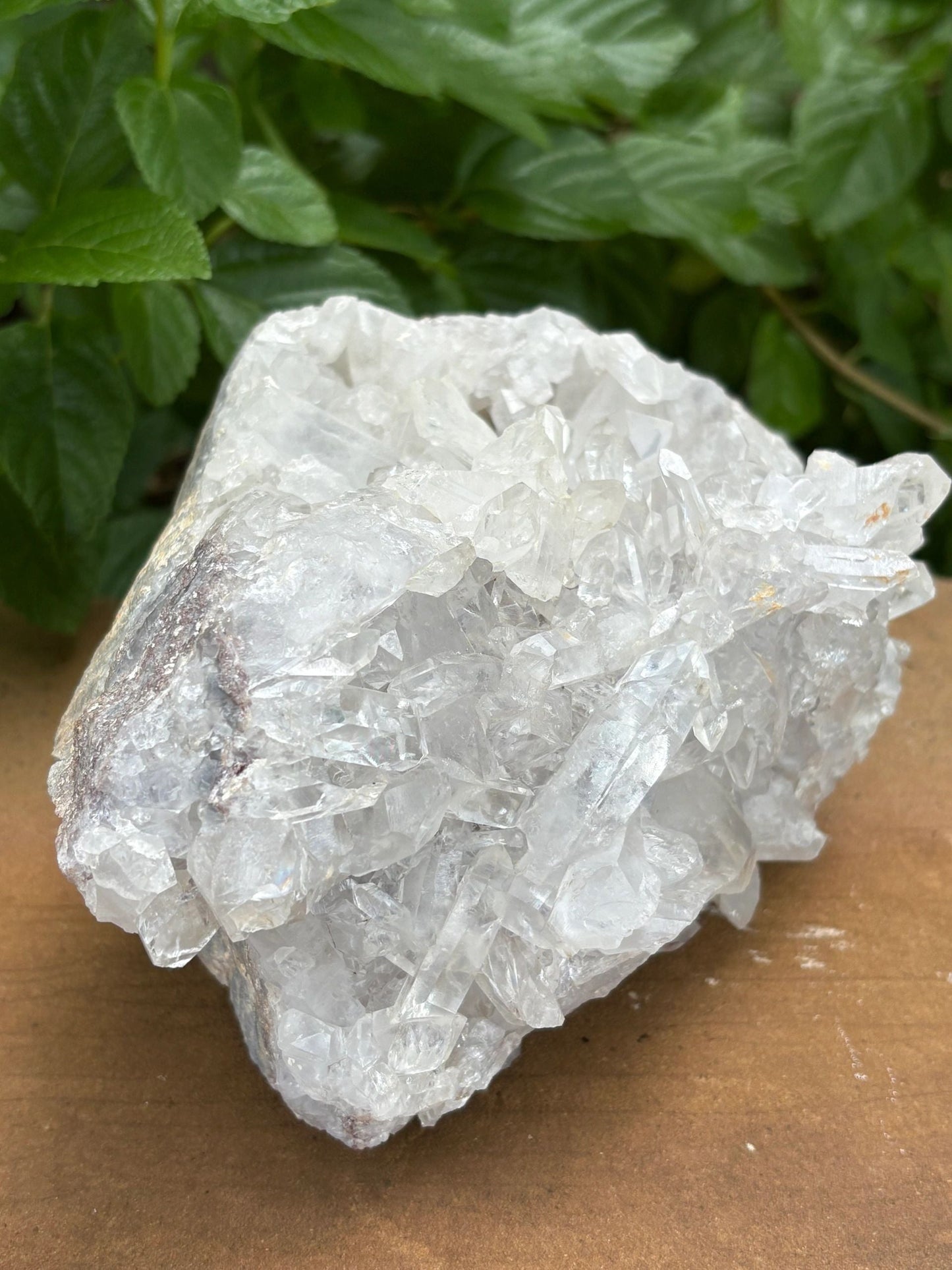 Clear Quartz Crystal Cluster — Amplification, Clarity & Prism Glow Raw, One-of-a-Kind | Over 4 lb | Rainbow Flashes