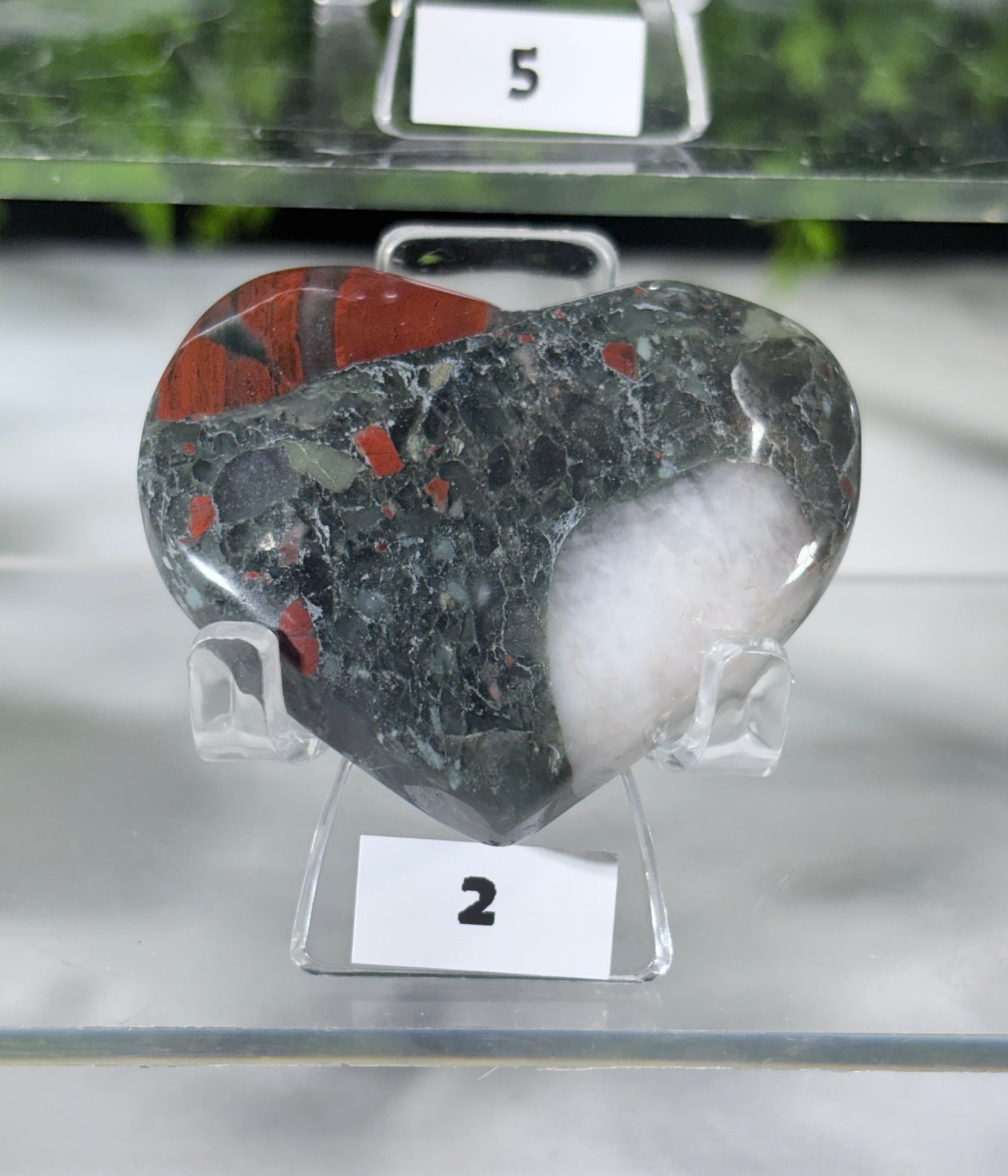 African Bloodstone Palm Stones & Hearts - Courage • Vitality • Grounded Strength