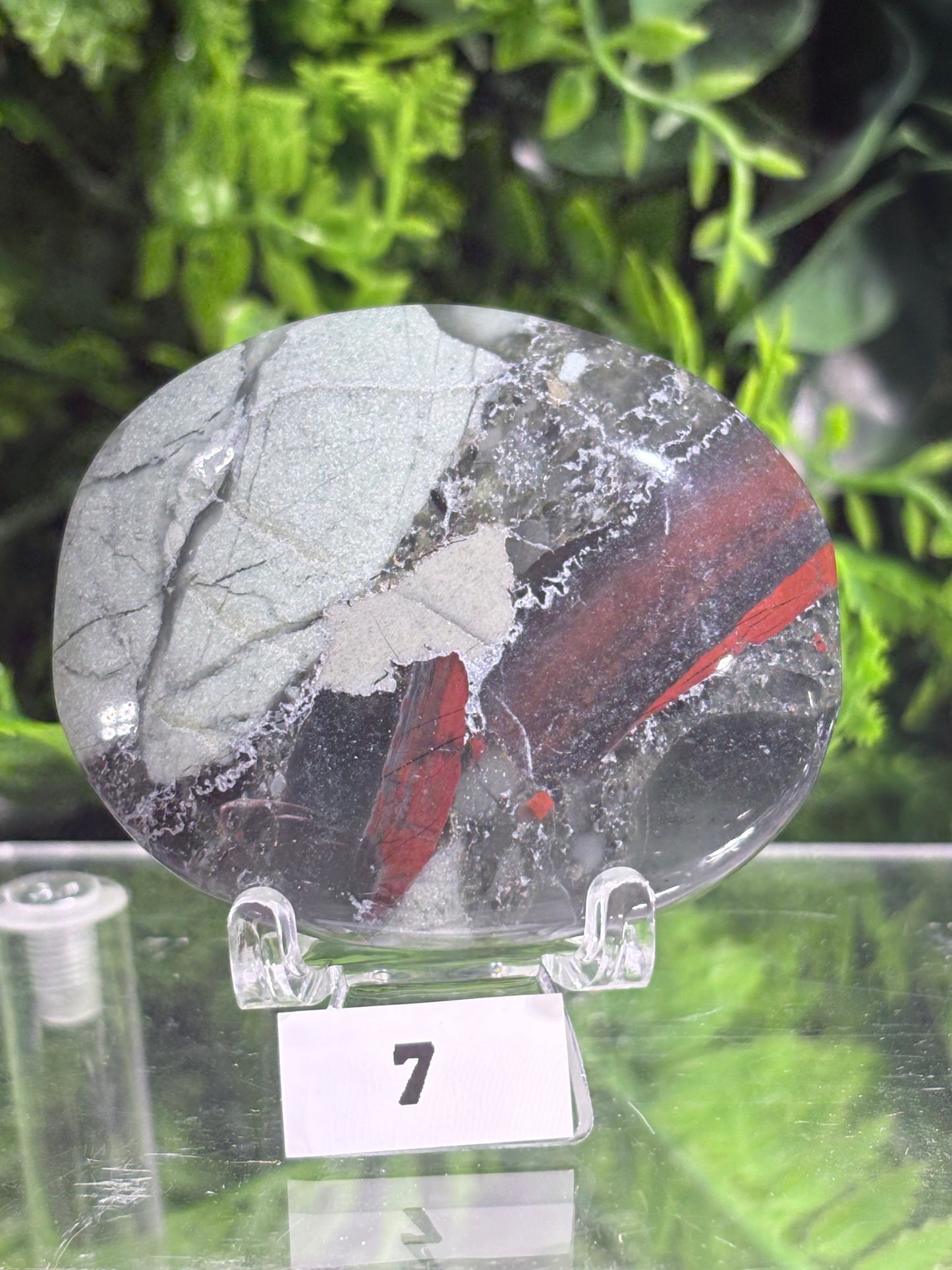 African Bloodstone Palm Stones & Hearts - Courage • Vitality • Grounded Strength
