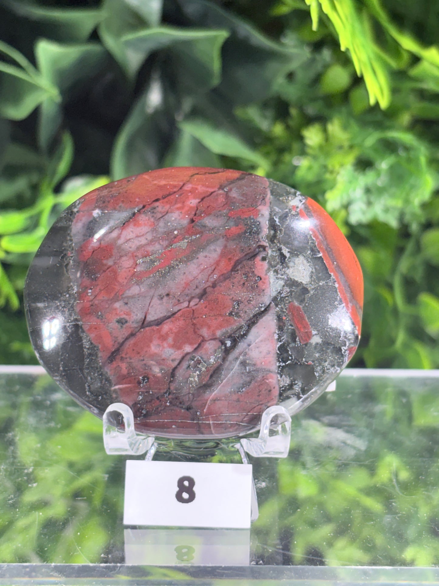 African Bloodstone Palm Stones & Hearts - Courage • Vitality • Grounded Strength