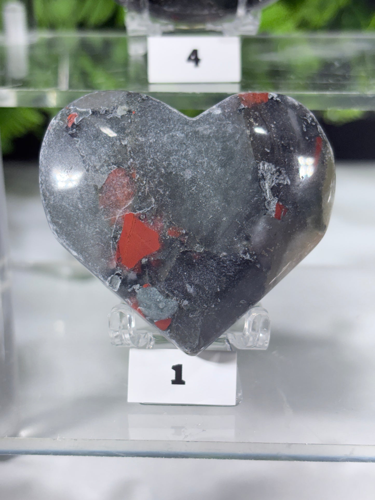 African Bloodstone Palm Stones & Hearts - Courage • Vitality • Grounded Strength