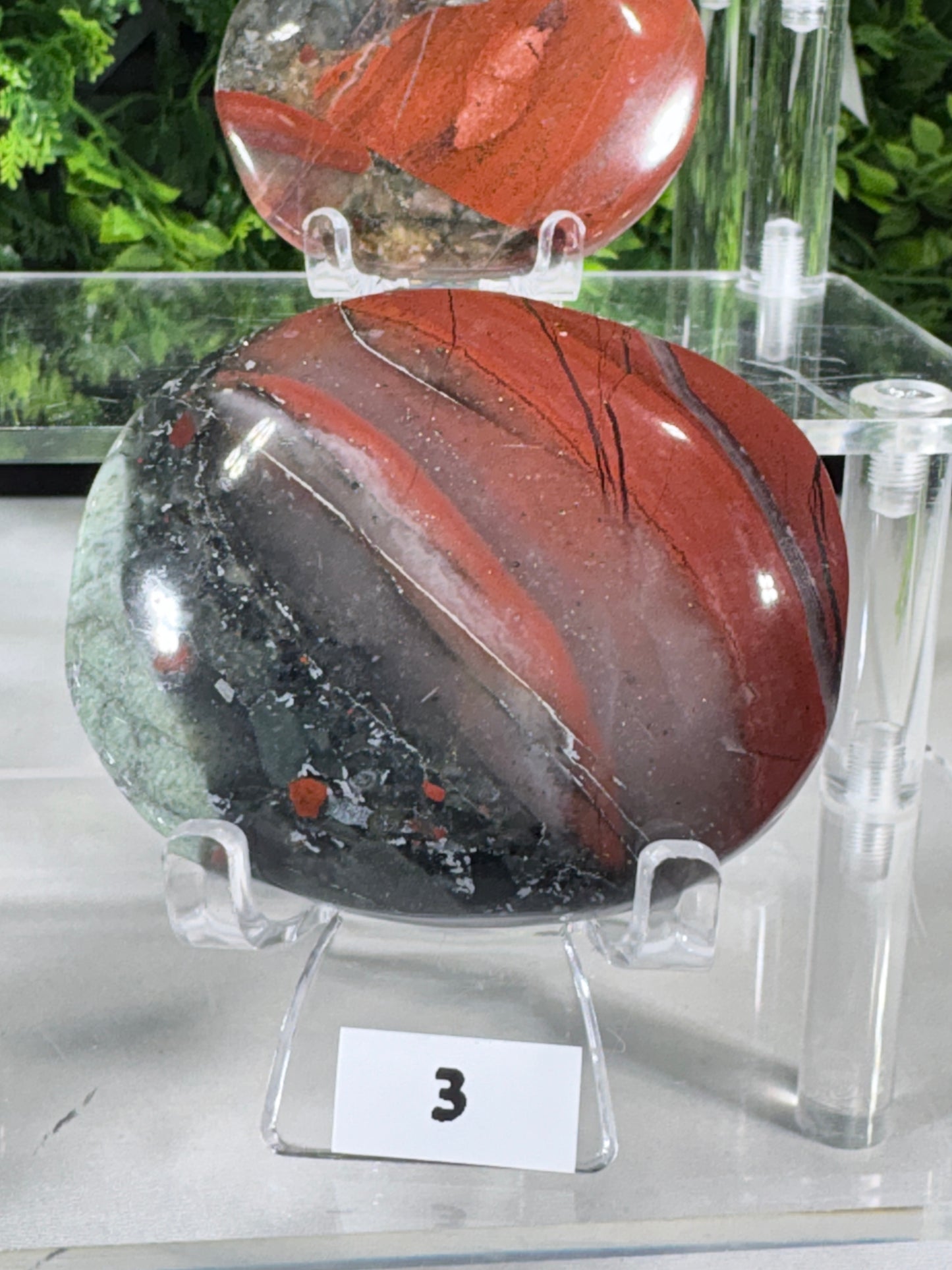 African Bloodstone Palm Stones & Hearts - Courage • Vitality • Grounded Strength