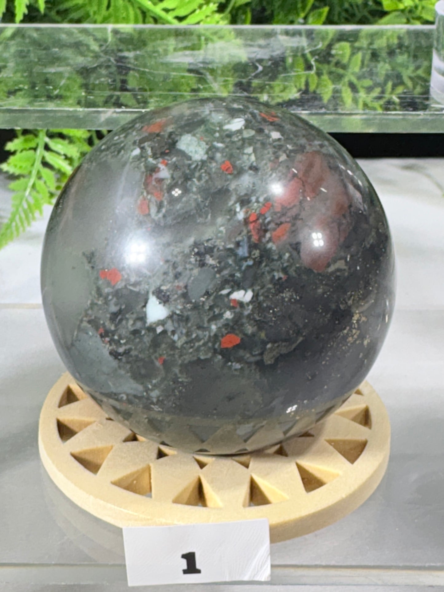 African Bloodstone Spheres - Courage • Vitality • Grounded Strength - Warrior Energy