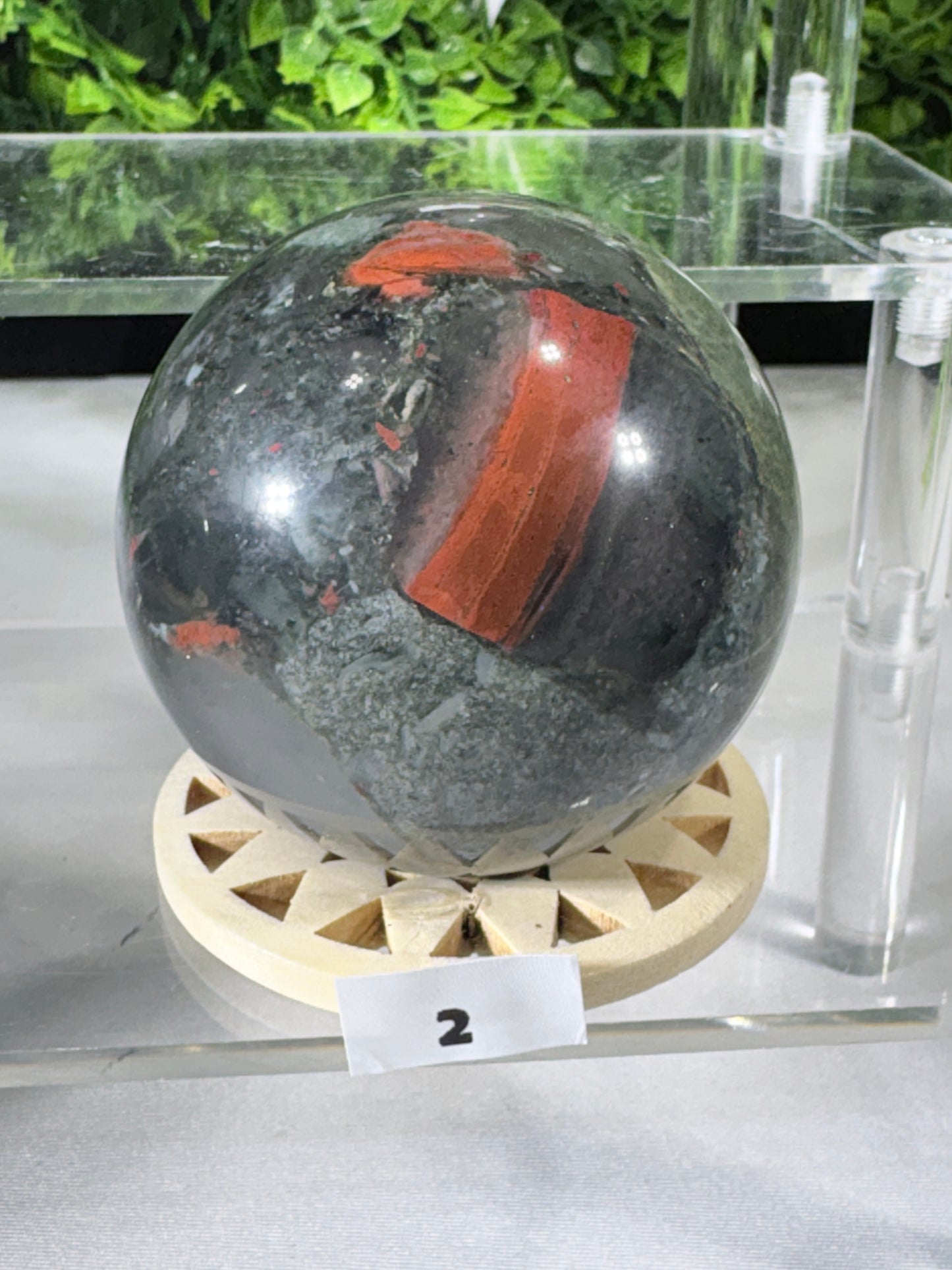 African Bloodstone Spheres - Courage • Vitality • Grounded Strength - Warrior Energy