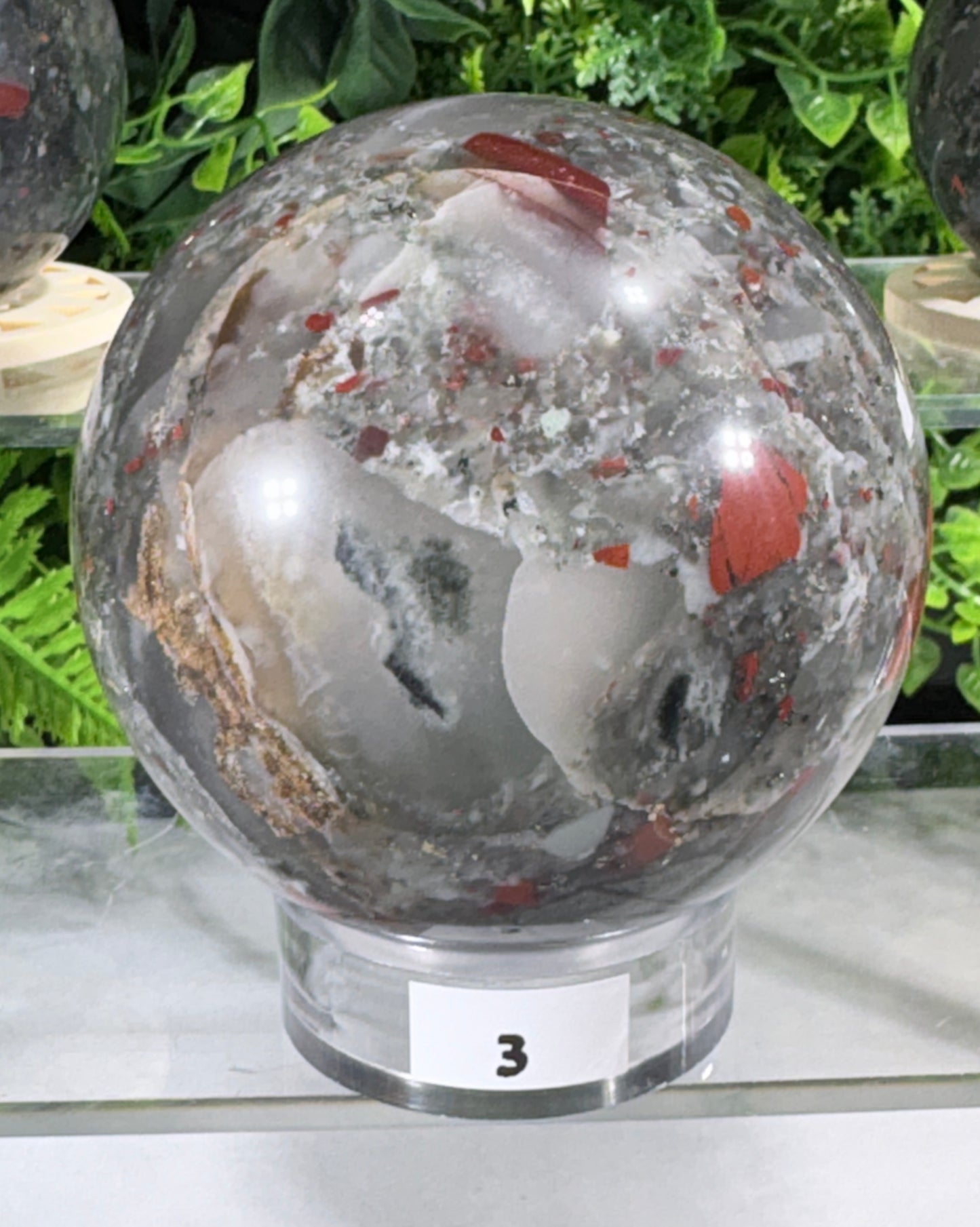 African Bloodstone Spheres - Courage • Vitality • Grounded Strength - Warrior Energy