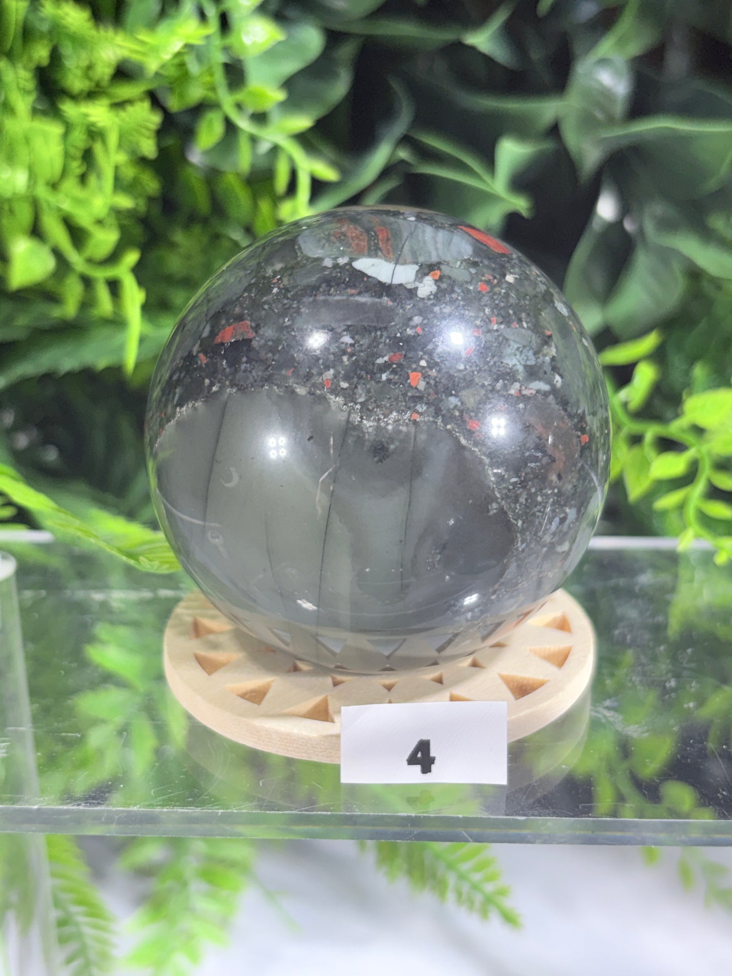 African Bloodstone Spheres - Courage • Vitality • Grounded Strength - Warrior Energy