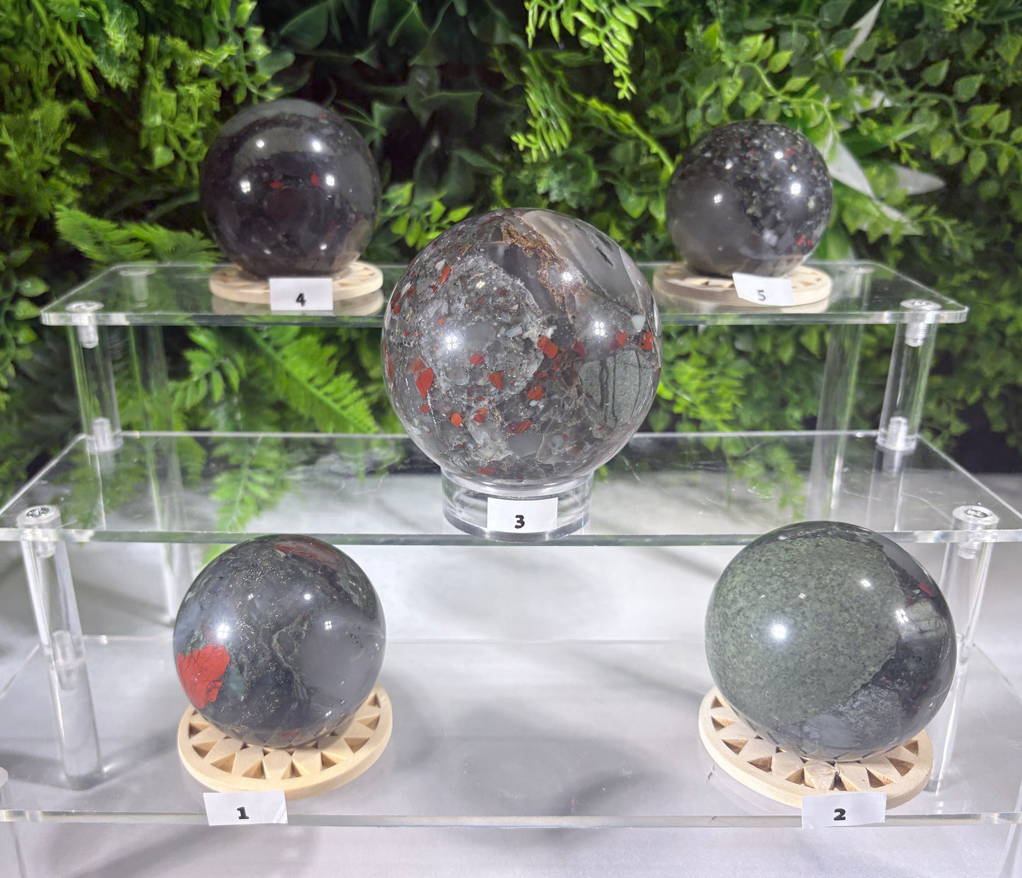 African Bloodstone Spheres - Courage • Vitality • Grounded Strength - Warrior Energy