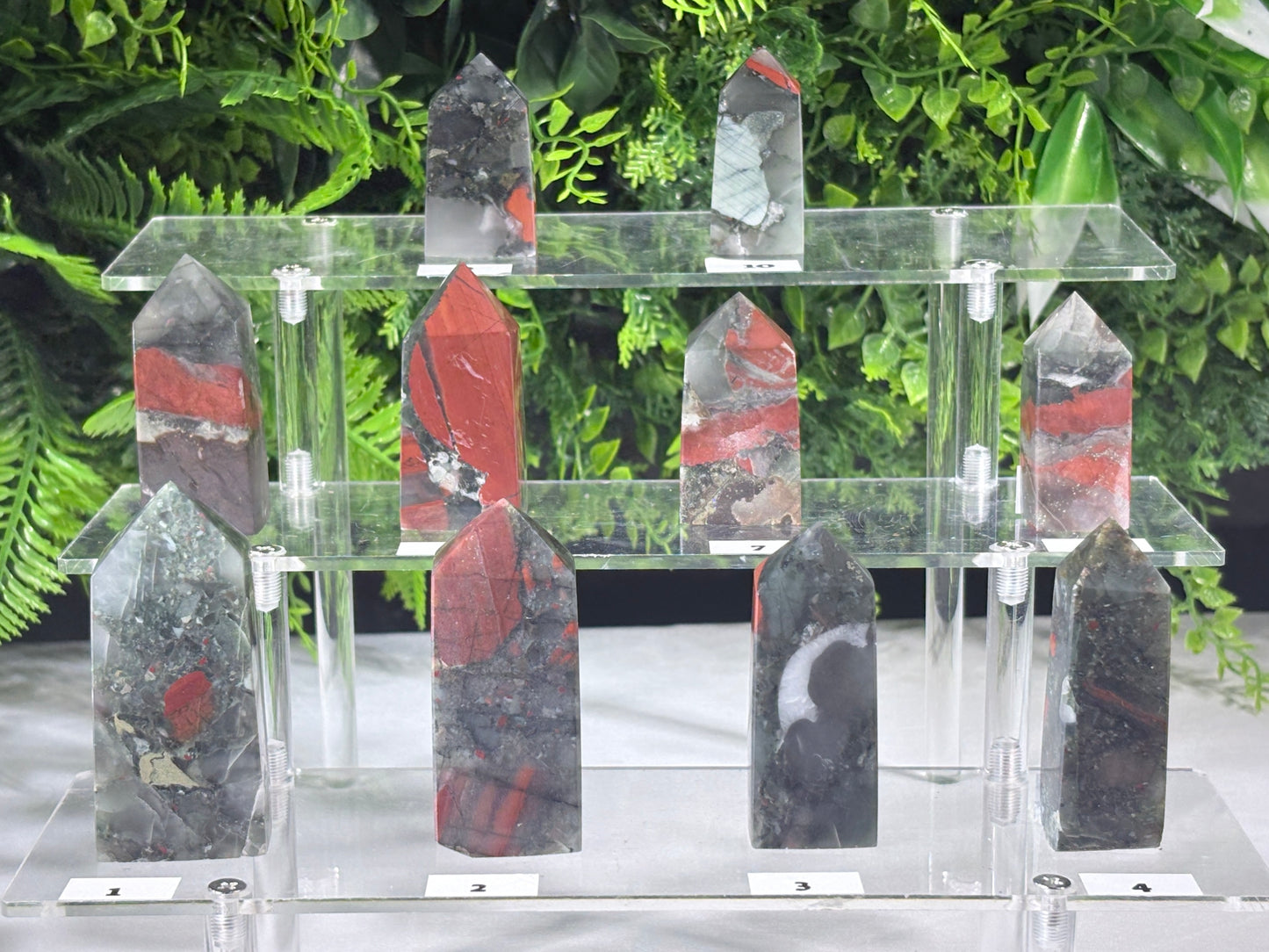 African Bloodstone Points -  Courage • Vitality • Grounded Strength