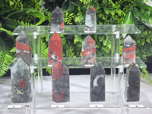African Bloodstone Points -  Courage • Vitality • Grounded Strength
