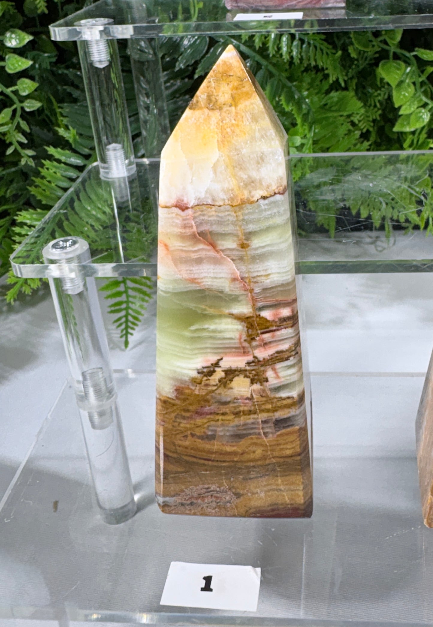 Natural Banded Onyx Towers Grounding • Confidence • Calm Energy