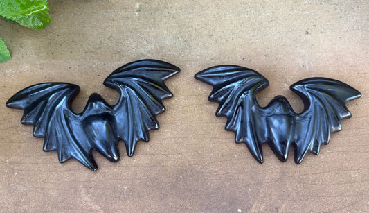 🦇 Black Obsidian Bat – Shielding | Transformation | Strength | Hand-Carved Crystal Bat Shielding | Transformation | Strength