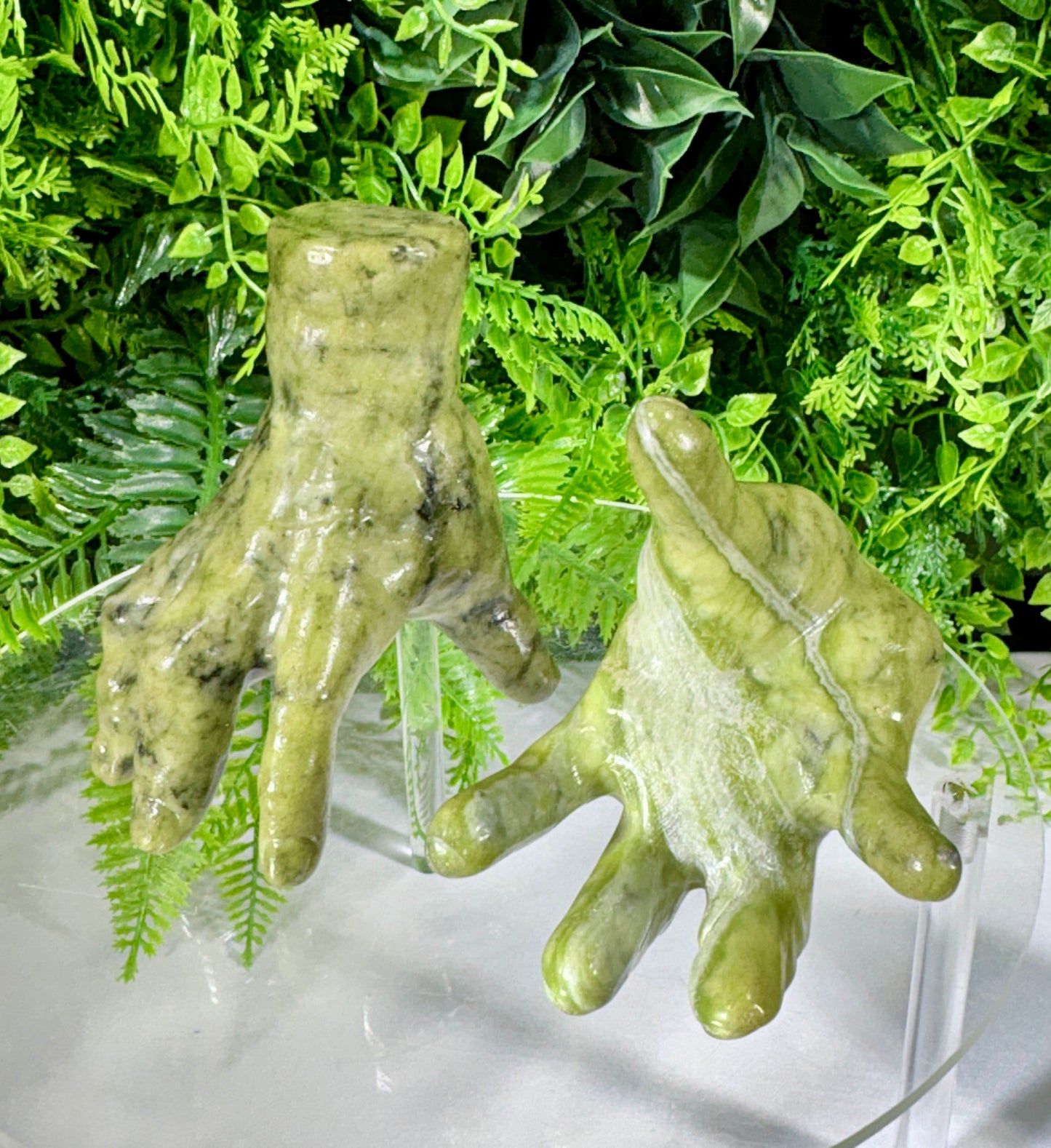 Lemon Jade Serpentine Hand Carvings Grounding • Transformation • Protective Energy