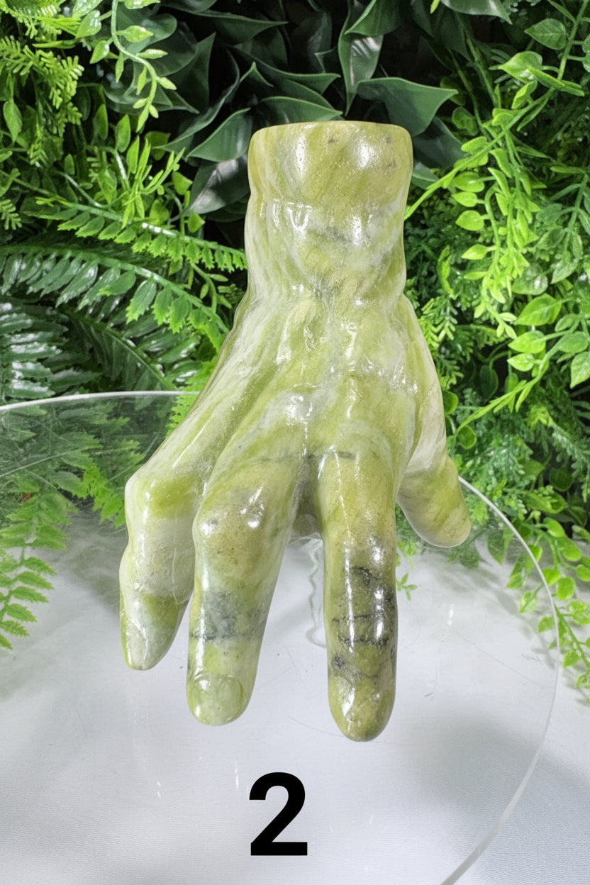 Lemon Jade Serpentine Hand Carvings Grounding • Transformation • Protective Energy