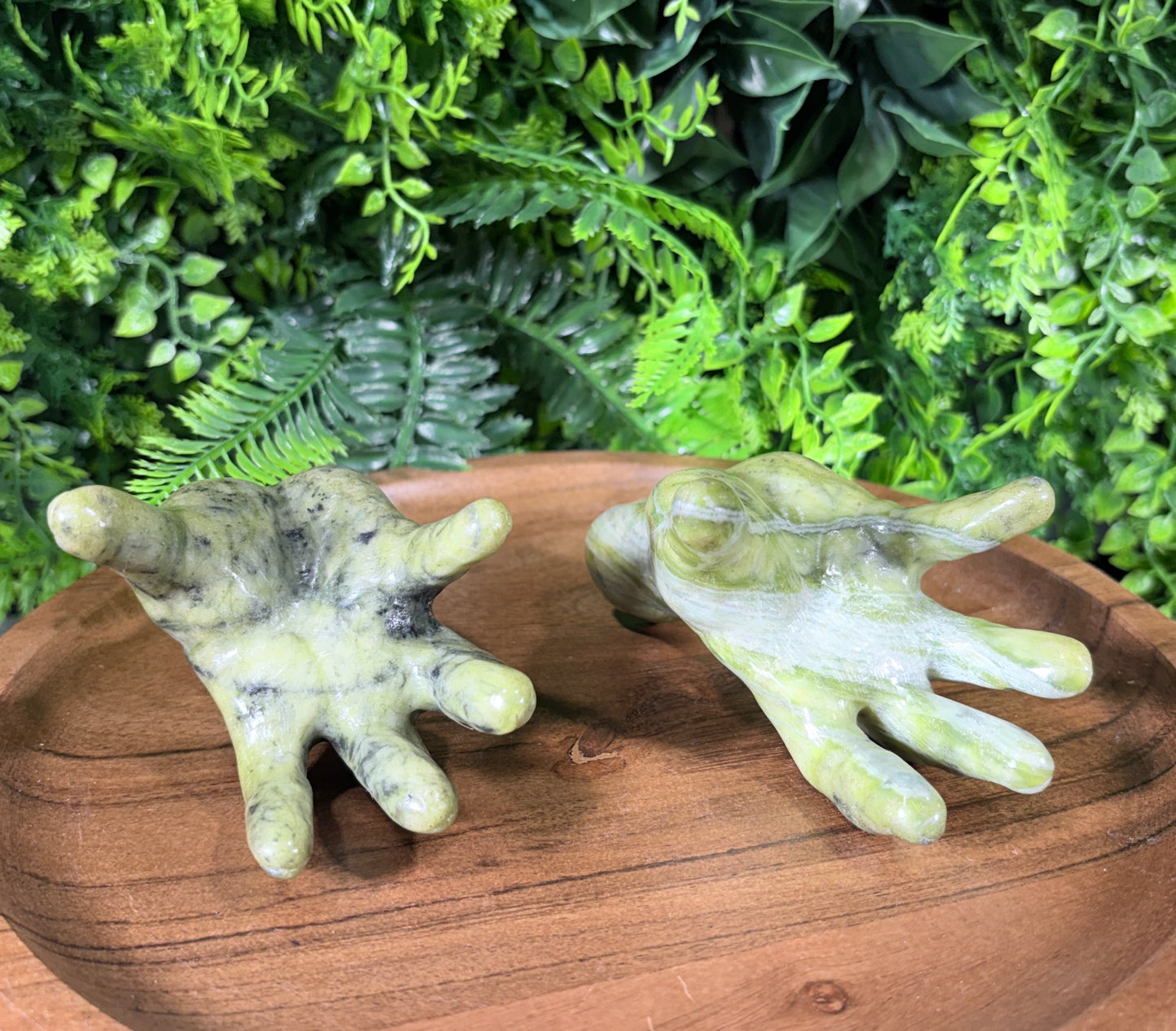 Lemon Jade Serpentine Hand Carvings Grounding • Transformation • Protective Energy